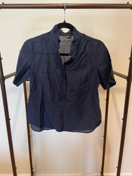Zadig and Voltaire Topher Tomboy Blouse in Encre Navy Blue size S