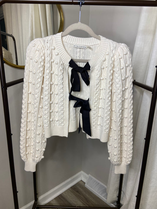 Alice and Olivia Kitty Bows Cardigan size XS