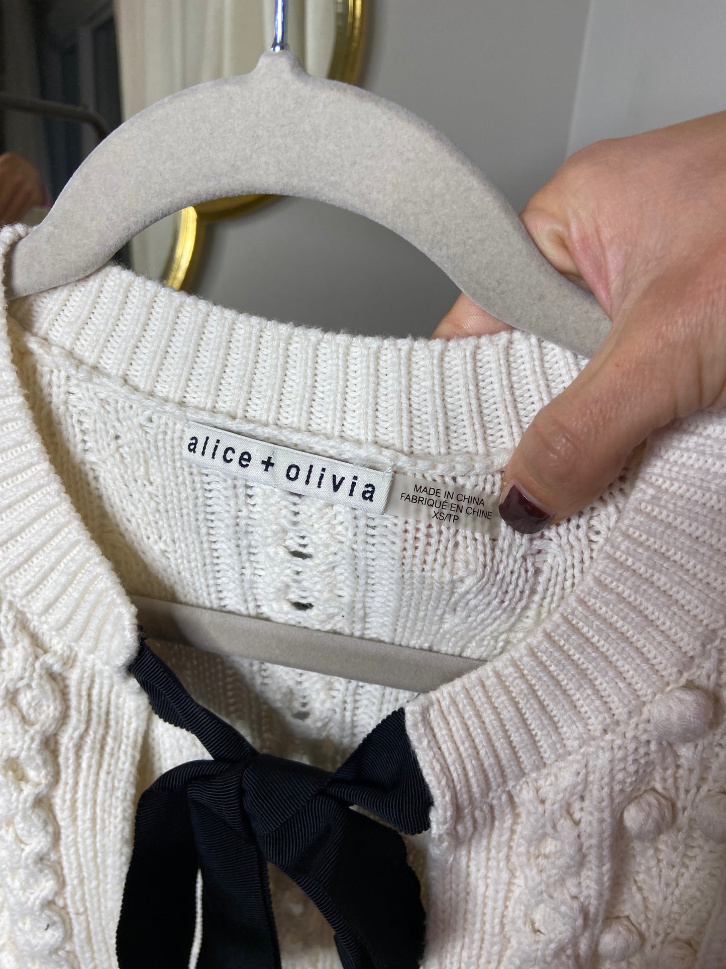 Alice and Olivia Kitty Bows Cardigan size XS