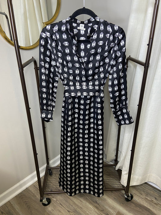 Hermes Silk Origami Midi Dress size 34 (US 2)