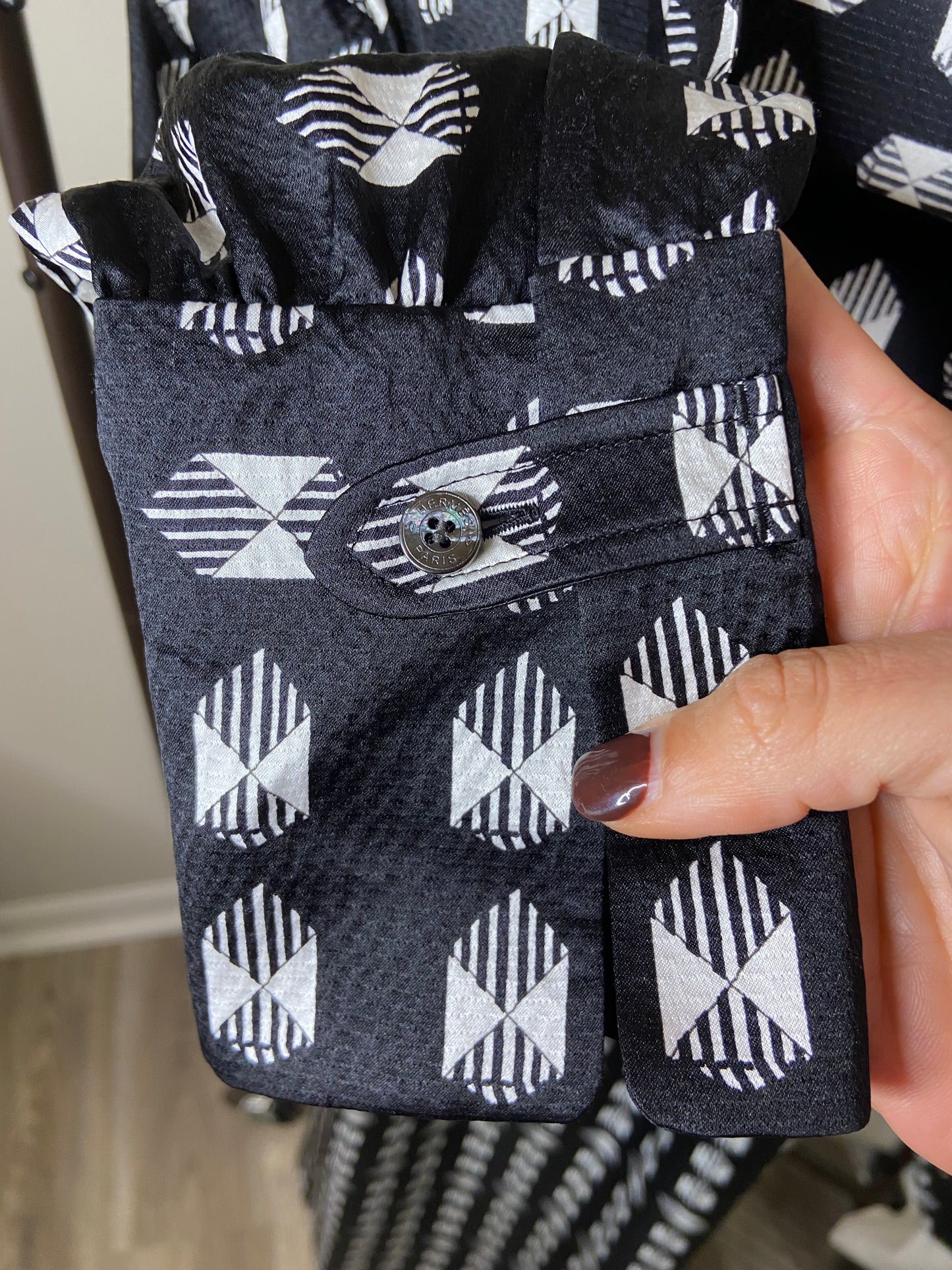 Hermes Silk Origami Midi Dress size 34 (US 2)