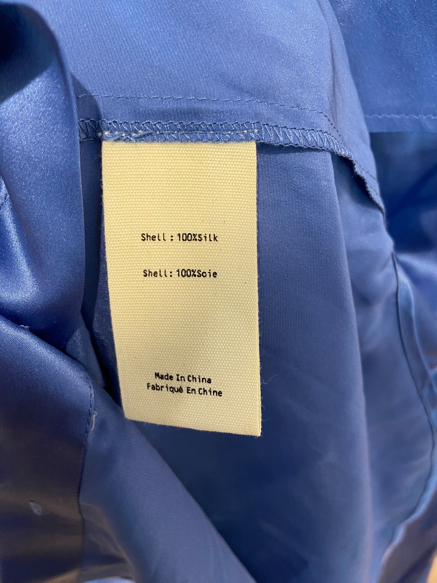 L'Agence Dani Silk Blouse in Regatta Blue size XS