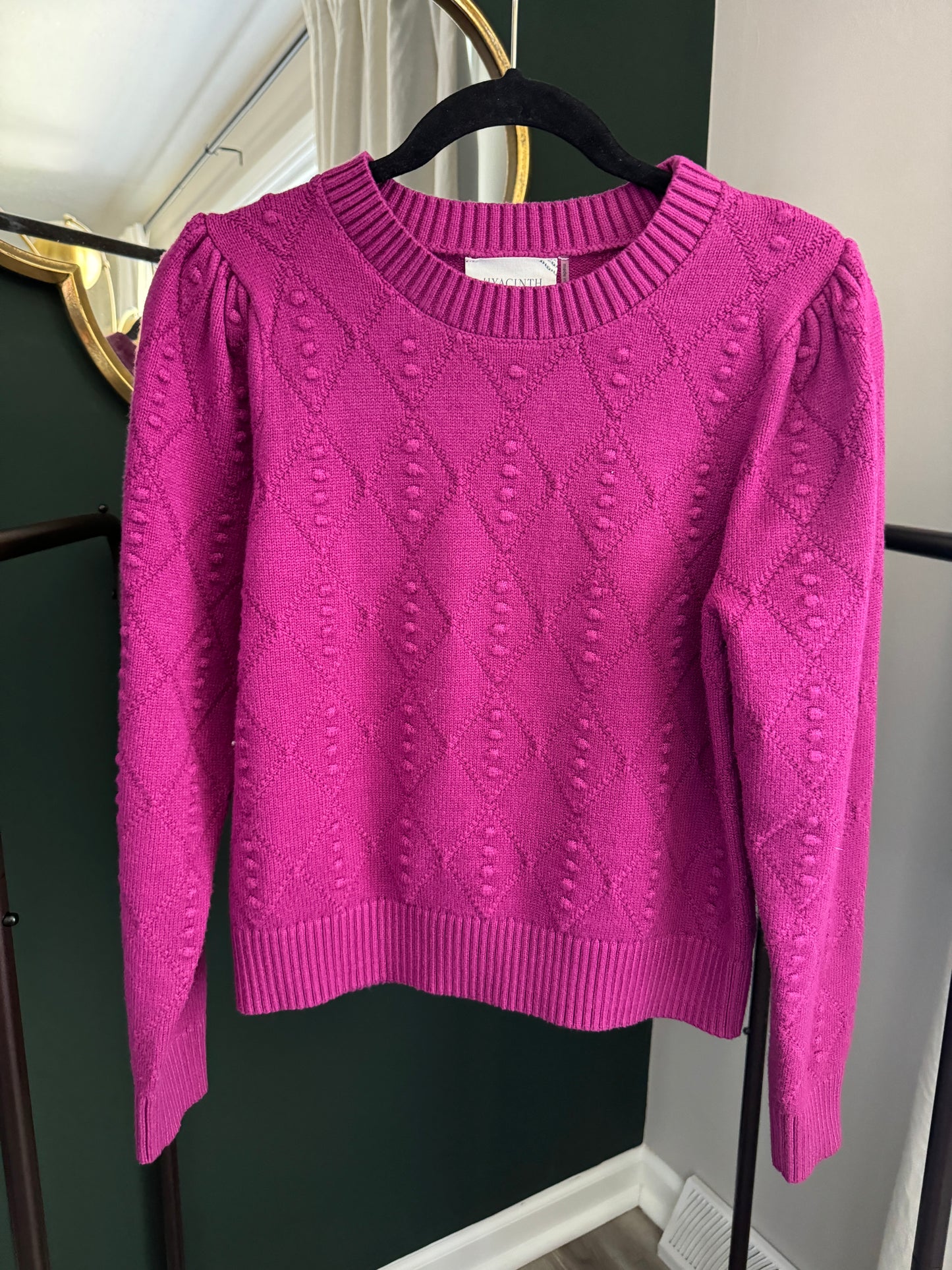 Hyacinth House Textured Plum Sweater size M