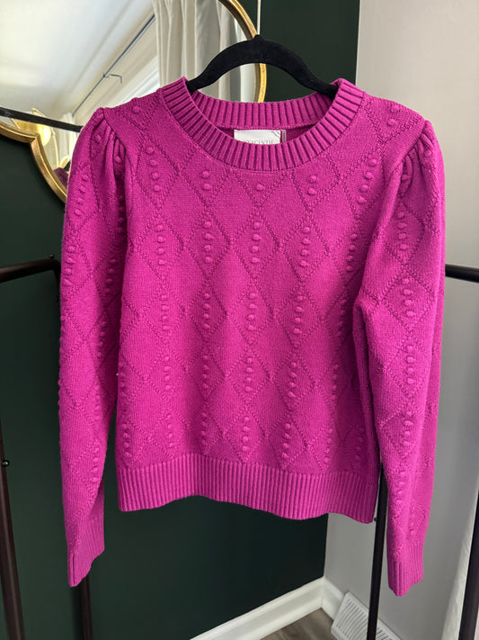 Hyacinth House Textured Plum Sweater size M