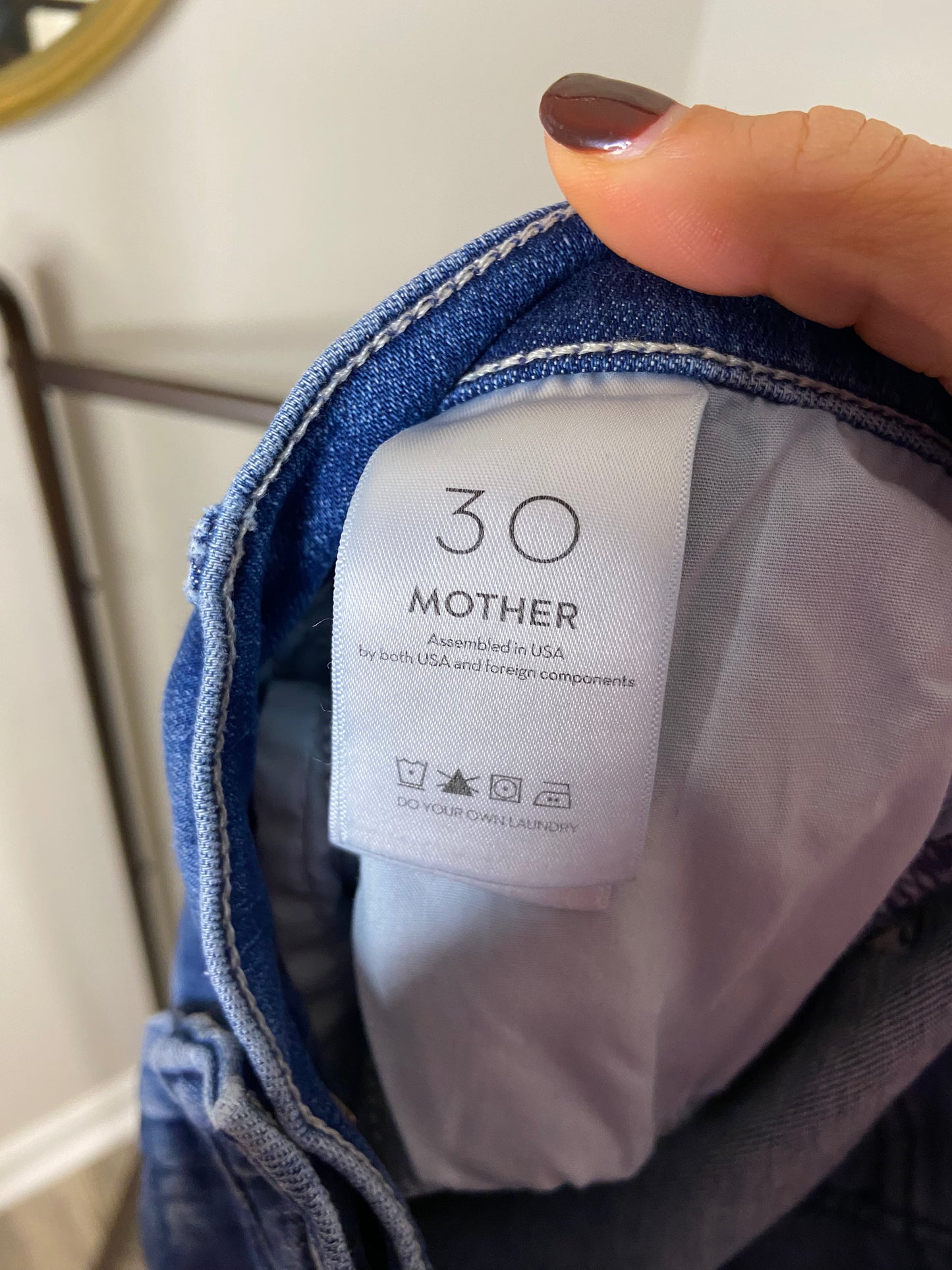 Mother The Hustler Ankle Fray Jeans size 30