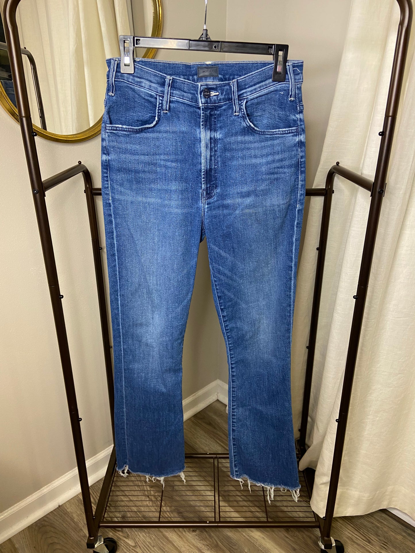 Mother The Hustler Ankle Fray Jeans size 30
