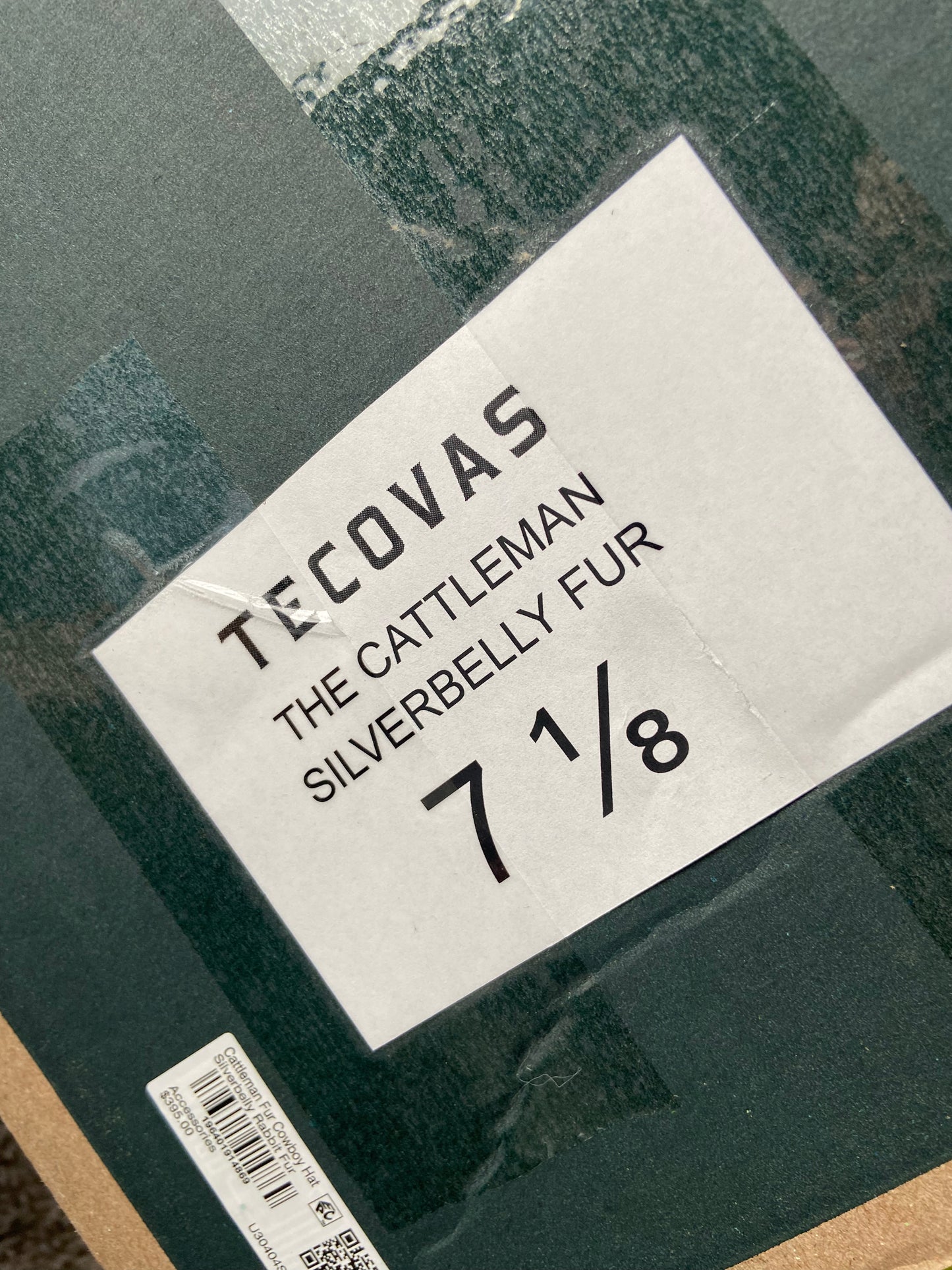 Tecovas The Cattleman Silverbelly Rabbit Fur size 7 1/8''