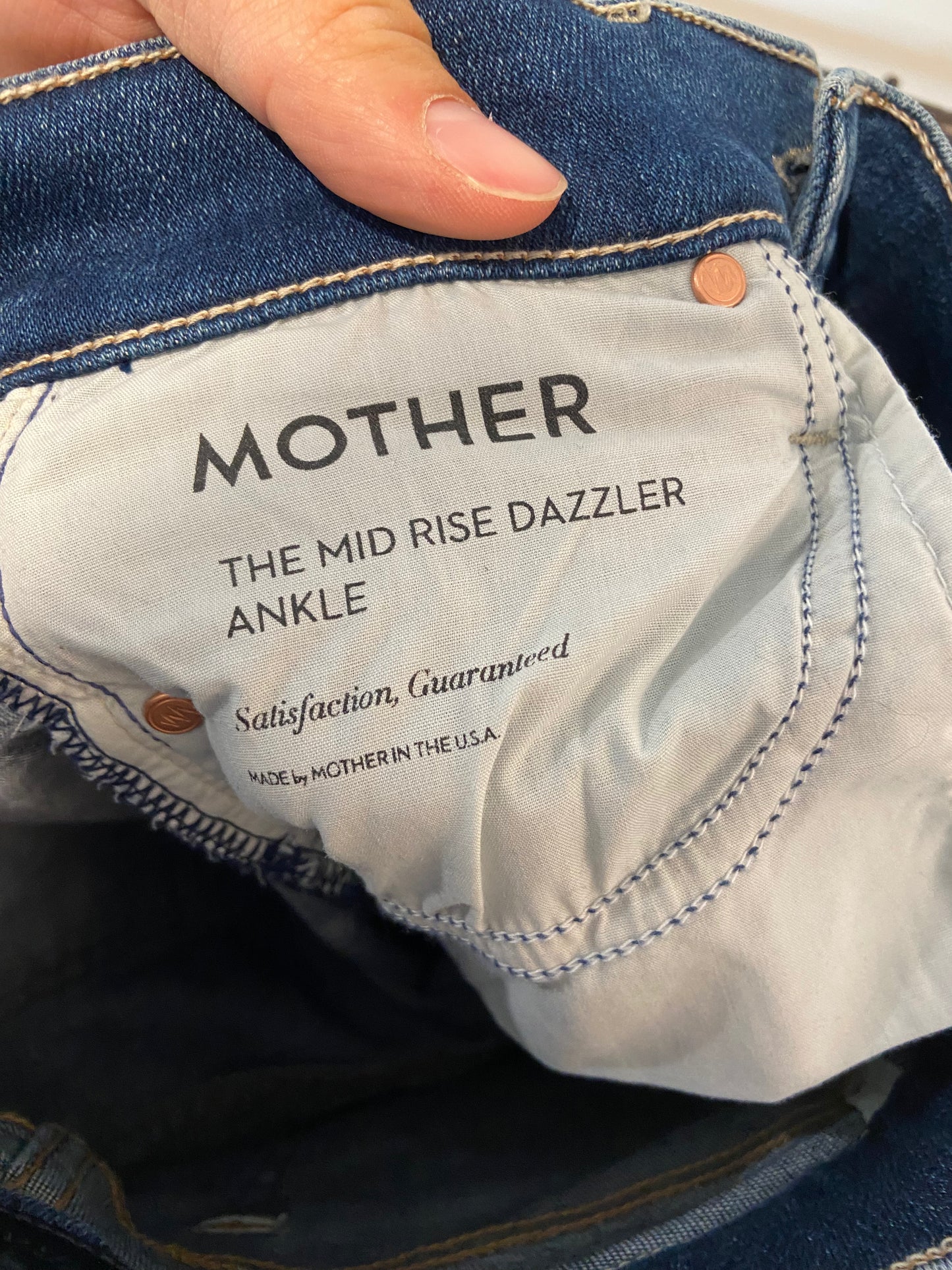 Mother The Midrise Dazzler Ankle in Satisfaction Guaranteed Wash size 26