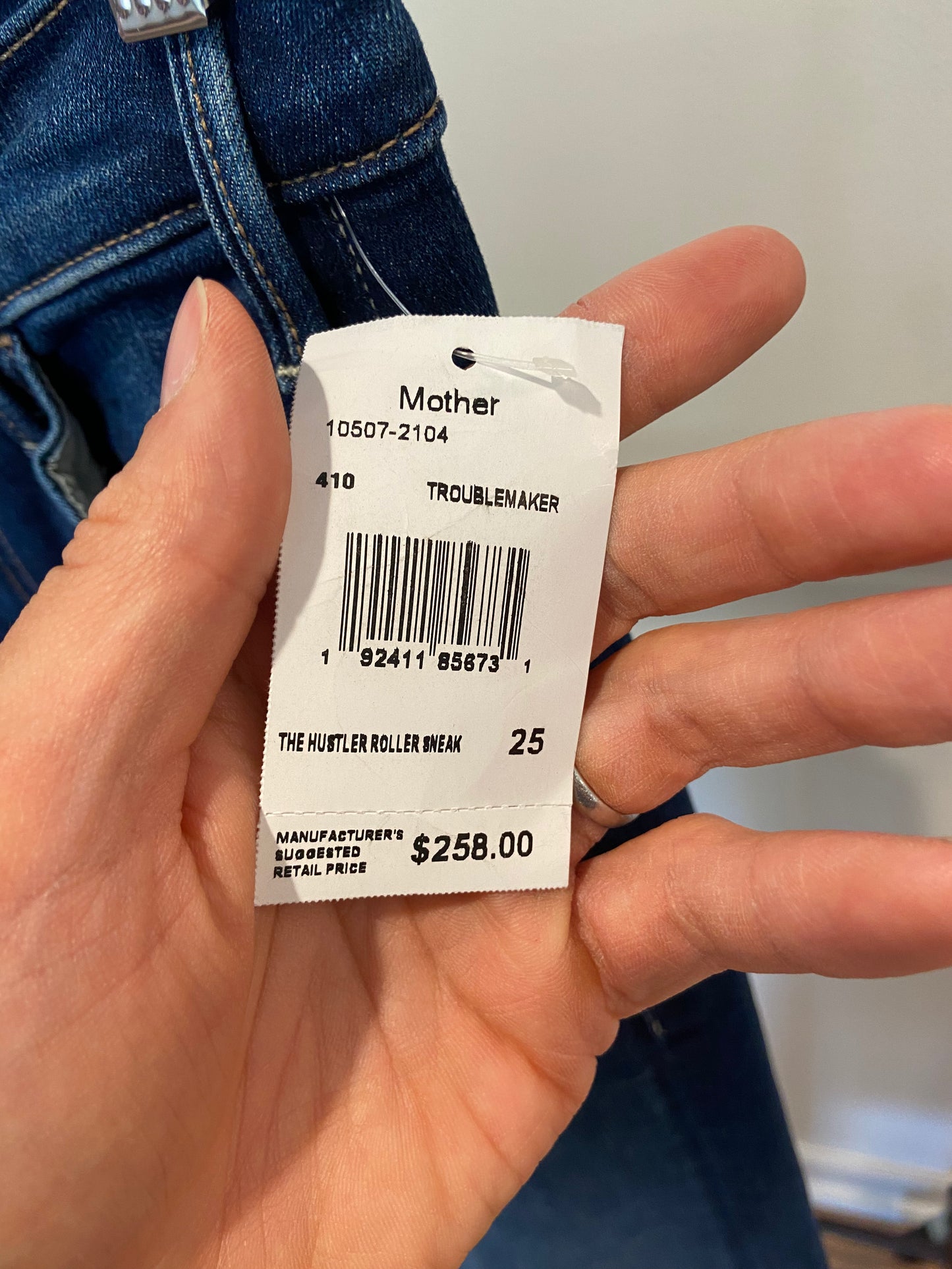 Mother The Hustler Roller Sneak High Rise Wide Leg Jeans size 25