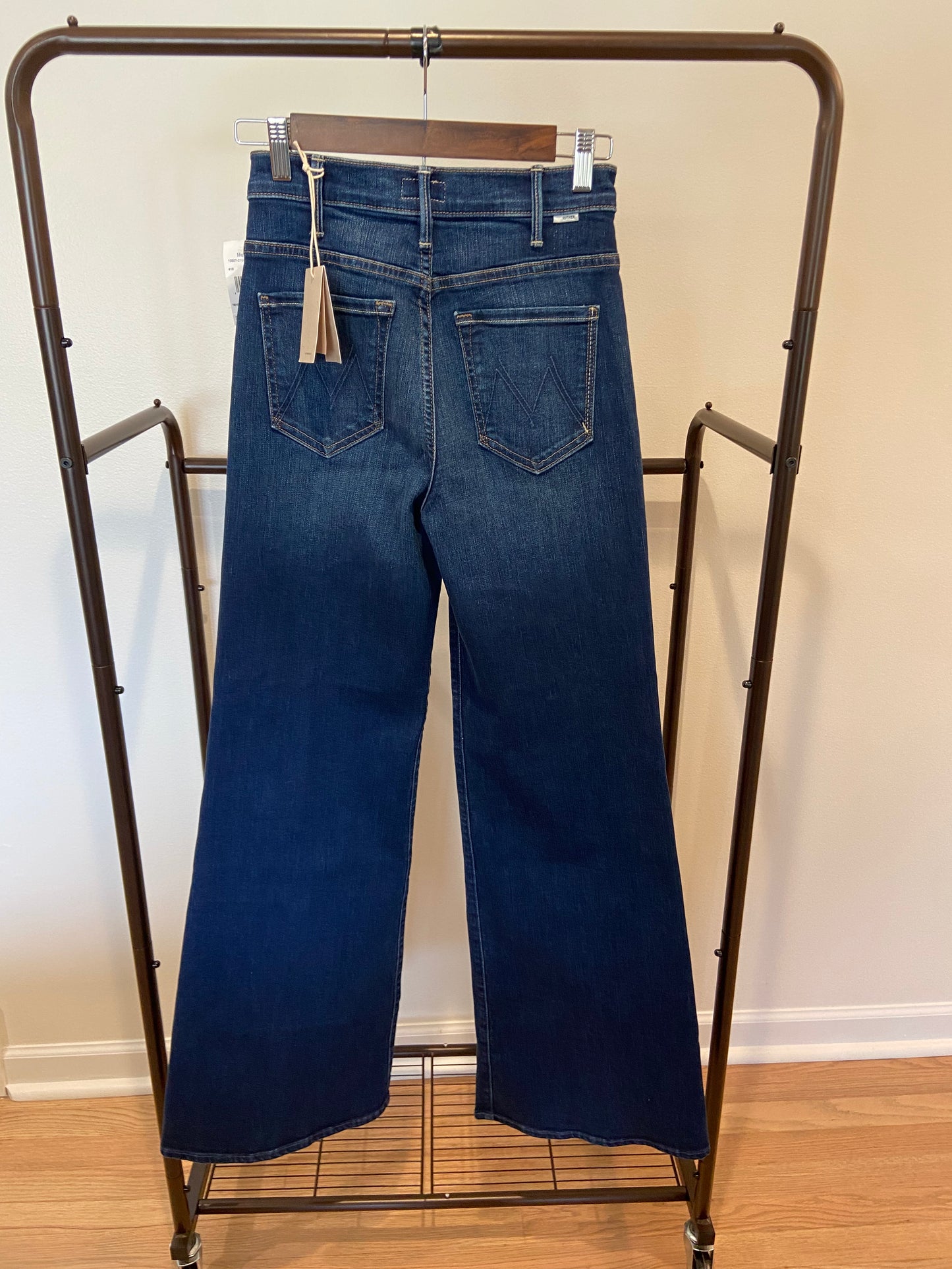Mother The Hustler Roller Sneak High Rise Wide Leg Jeans size 25
