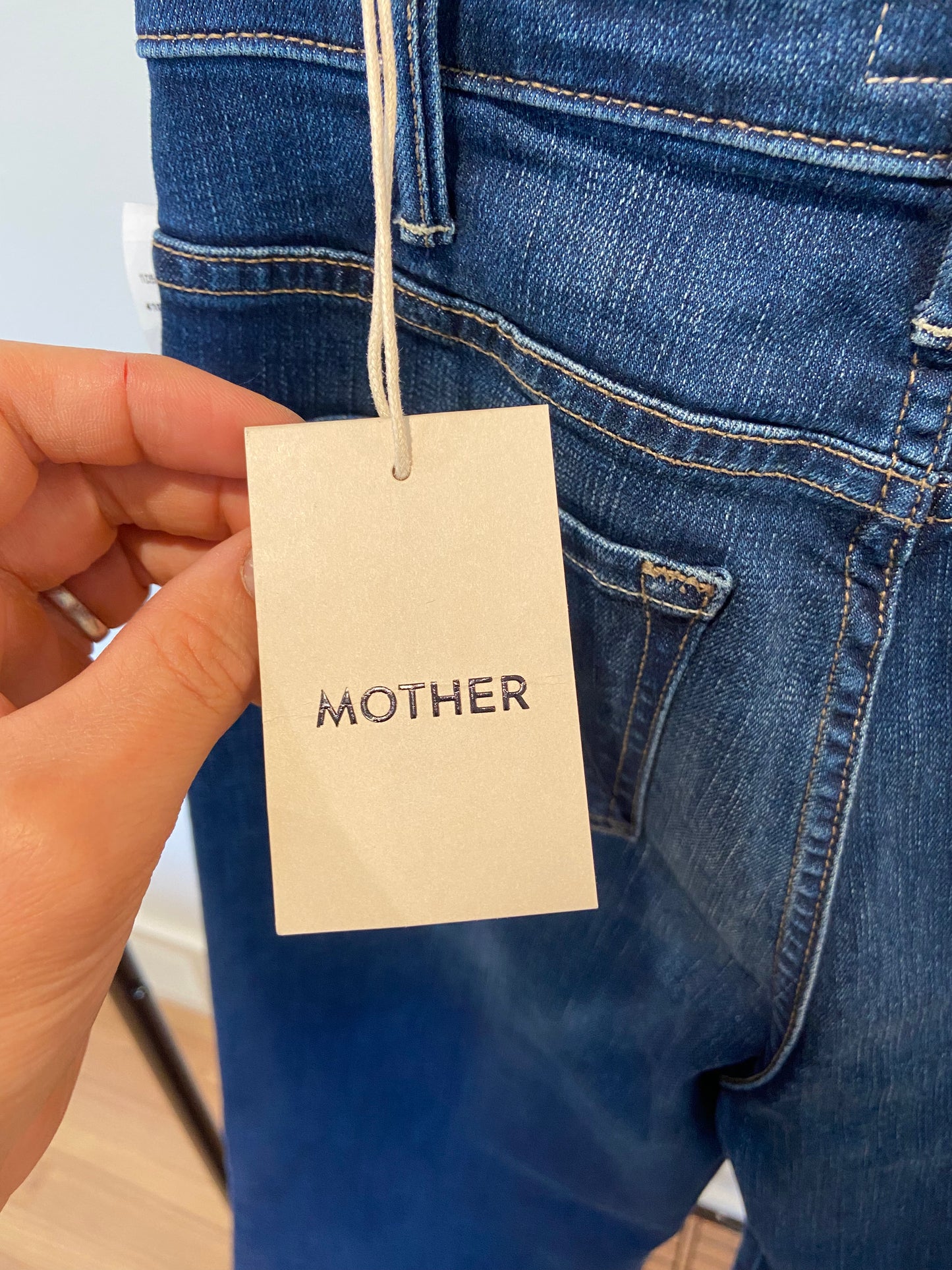 Mother The Hustler Roller Sneak High Rise Wide Leg Jeans size 25
