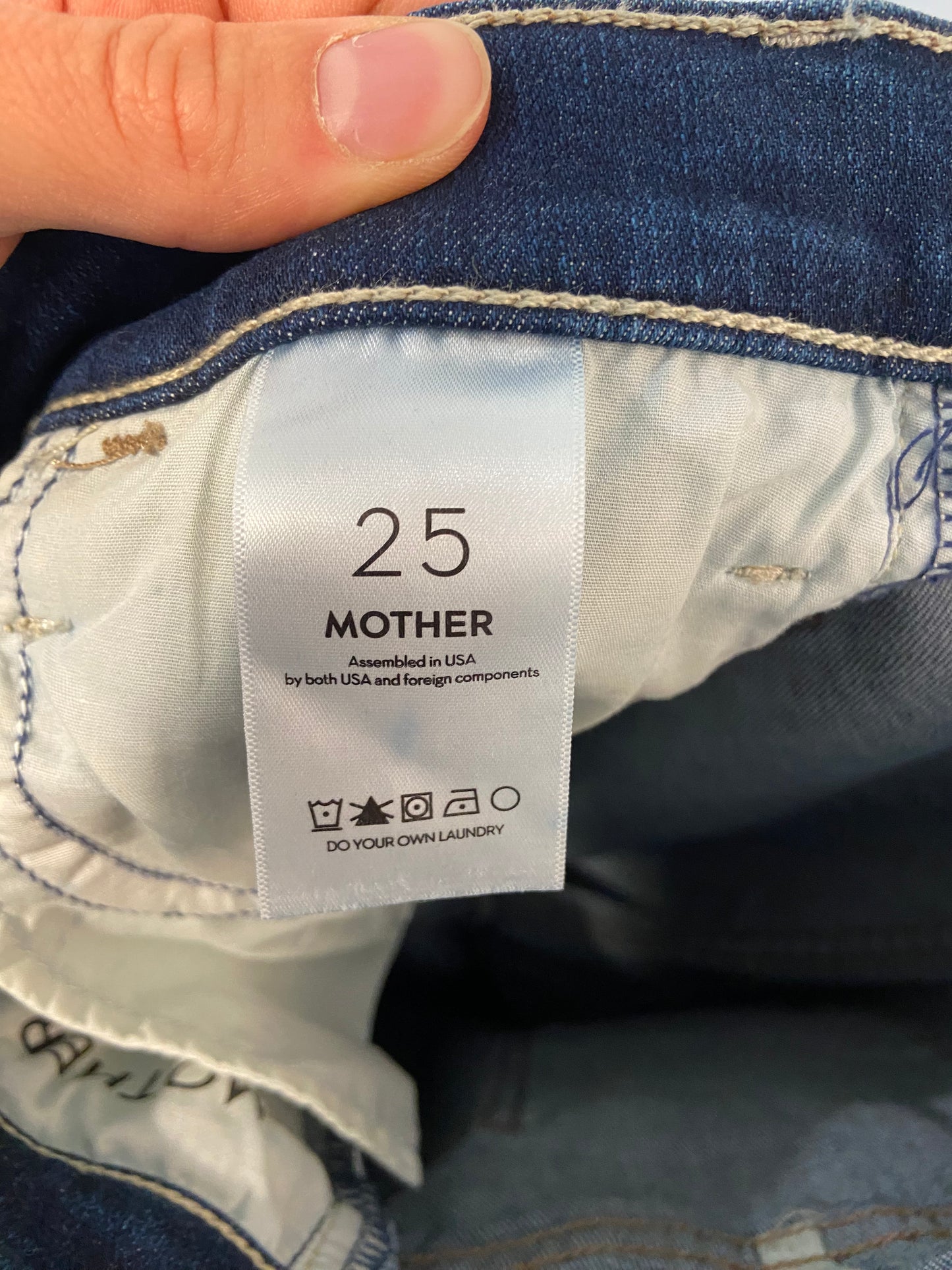 Mother The Hustler Roller Sneak High Rise Wide Leg Jeans size 25