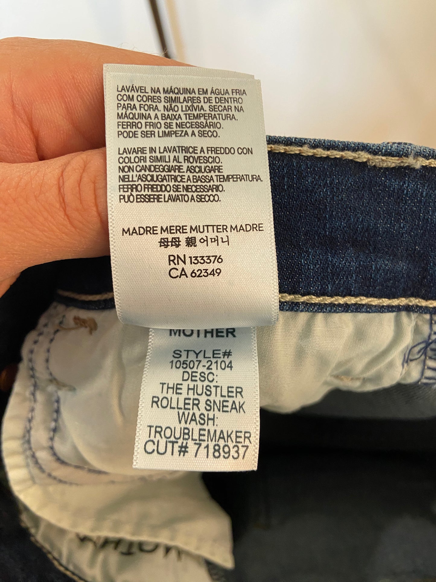 Mother The Hustler Roller Sneak High Rise Wide Leg Jeans size 25