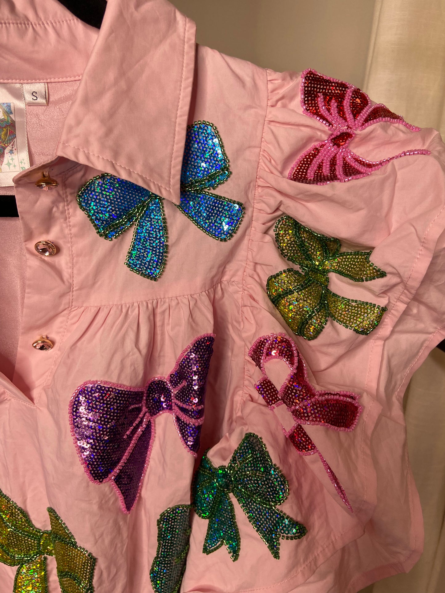 Queen Of Sparkles Bows Mini Dress