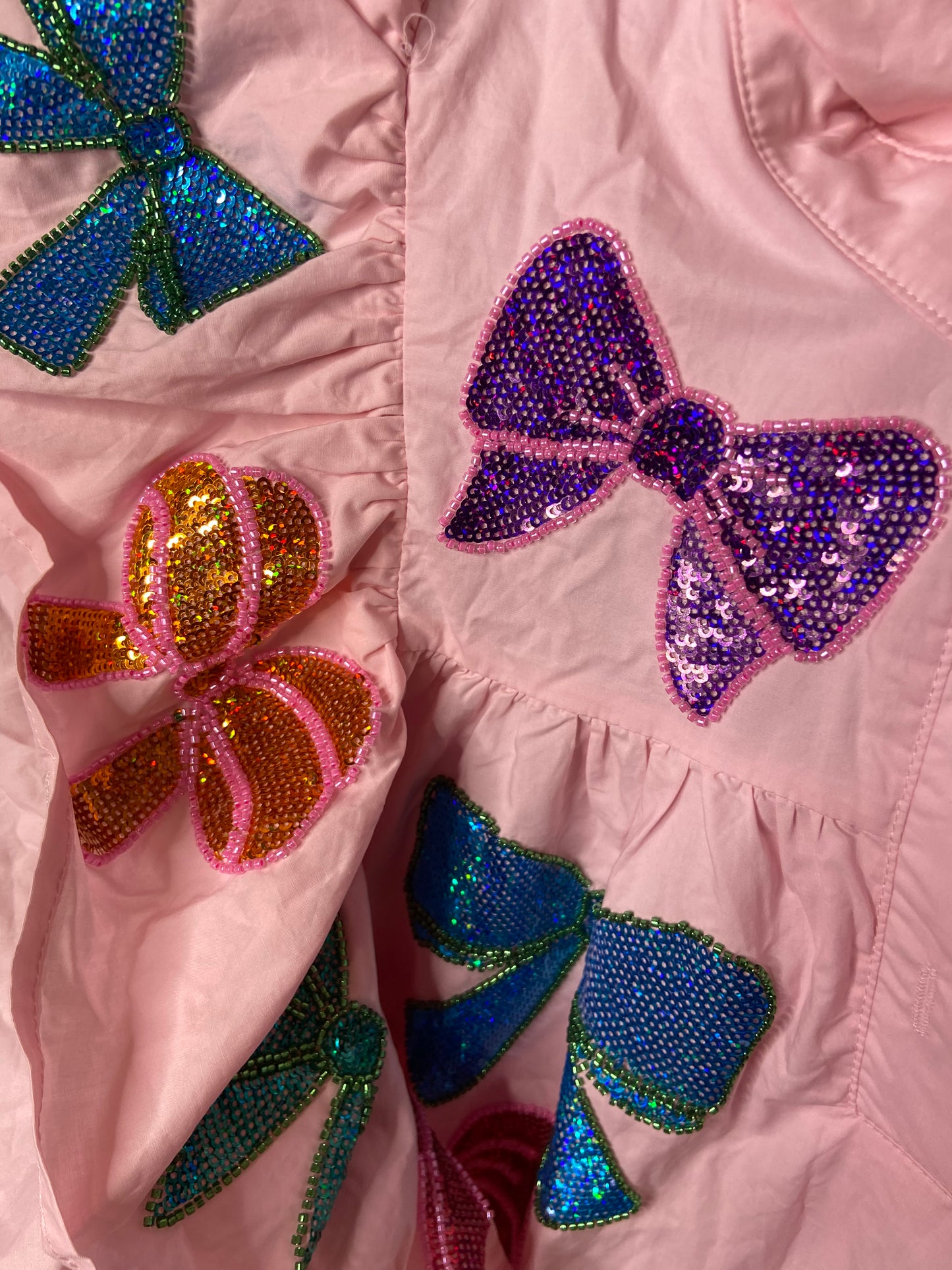 Queen Of Sparkles Bows Mini Dress