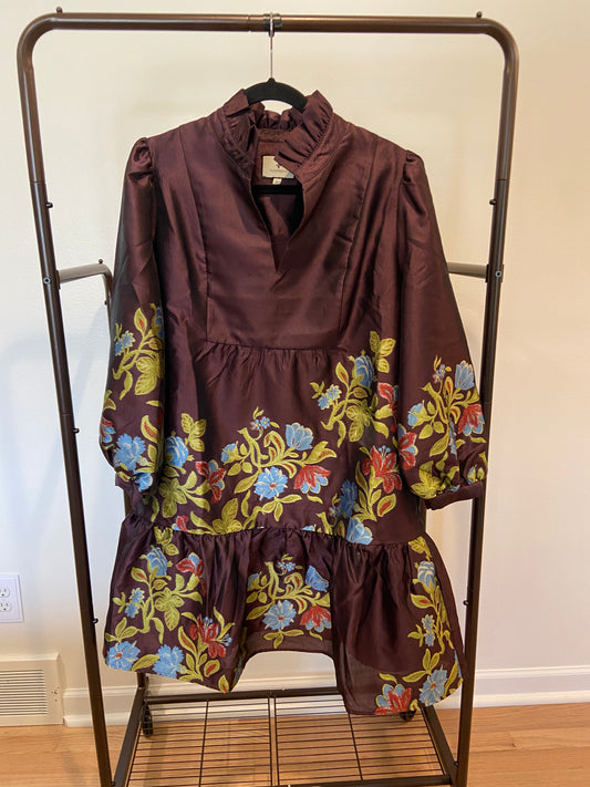 Tuckernuck Winetasting Dianthus Jacquard Palmerston Dress size L