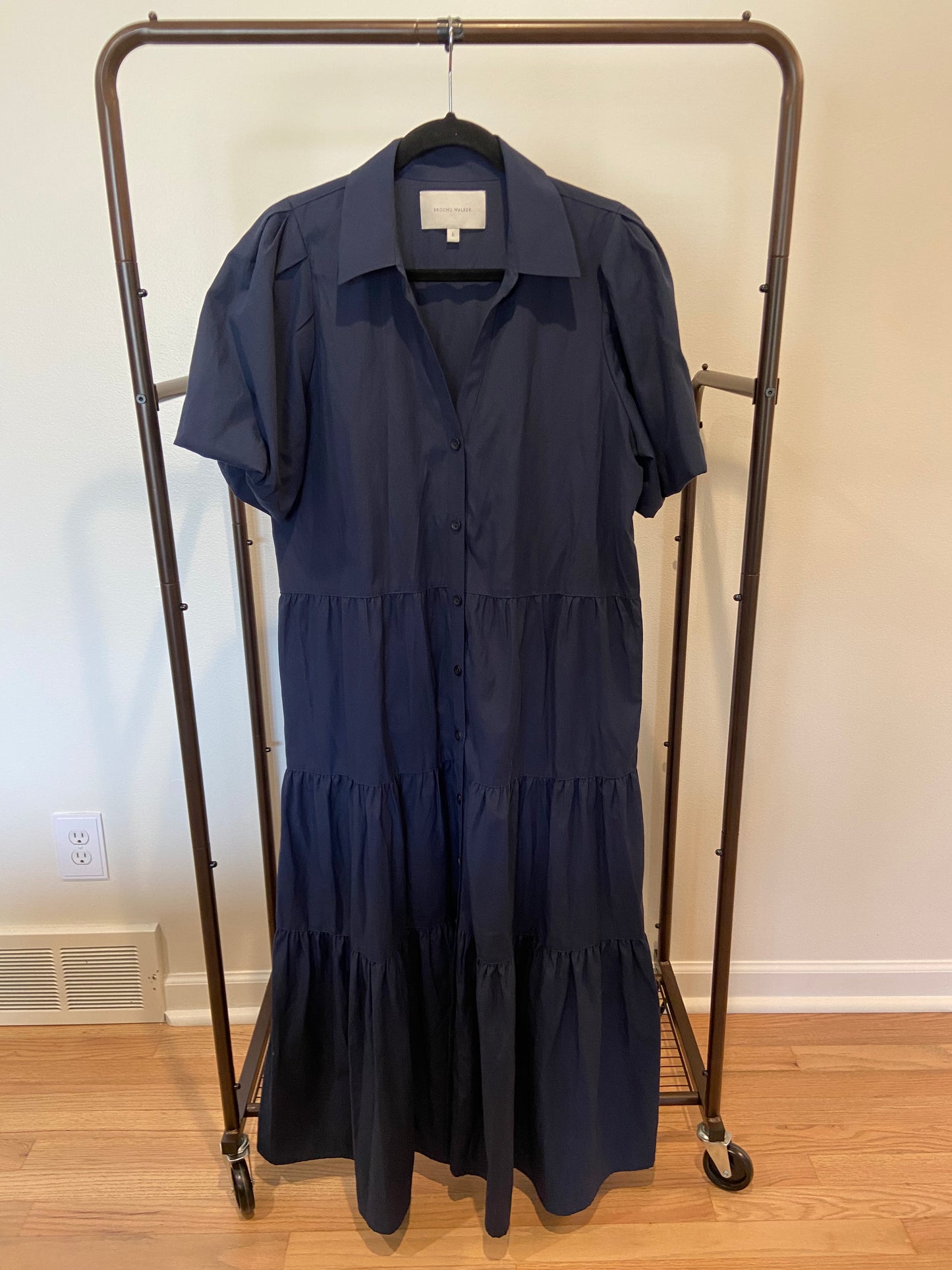Brochu Walker Havana Midi Dress in Navy size L