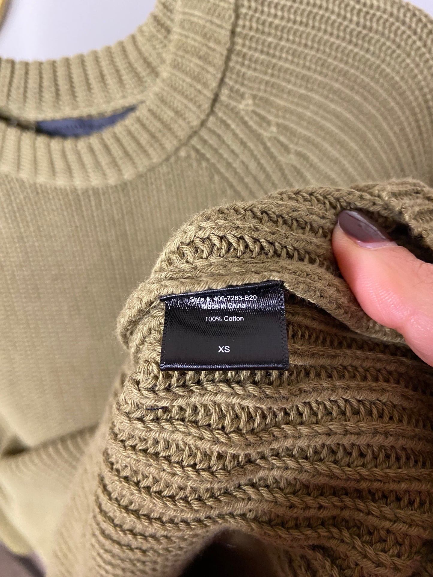 Jenni Kayne Fisherman Cotton Sweater size XS