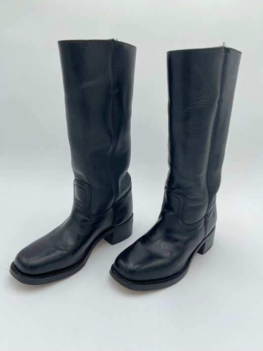 Frye Campus 14L Black Leather Boots size 7.5