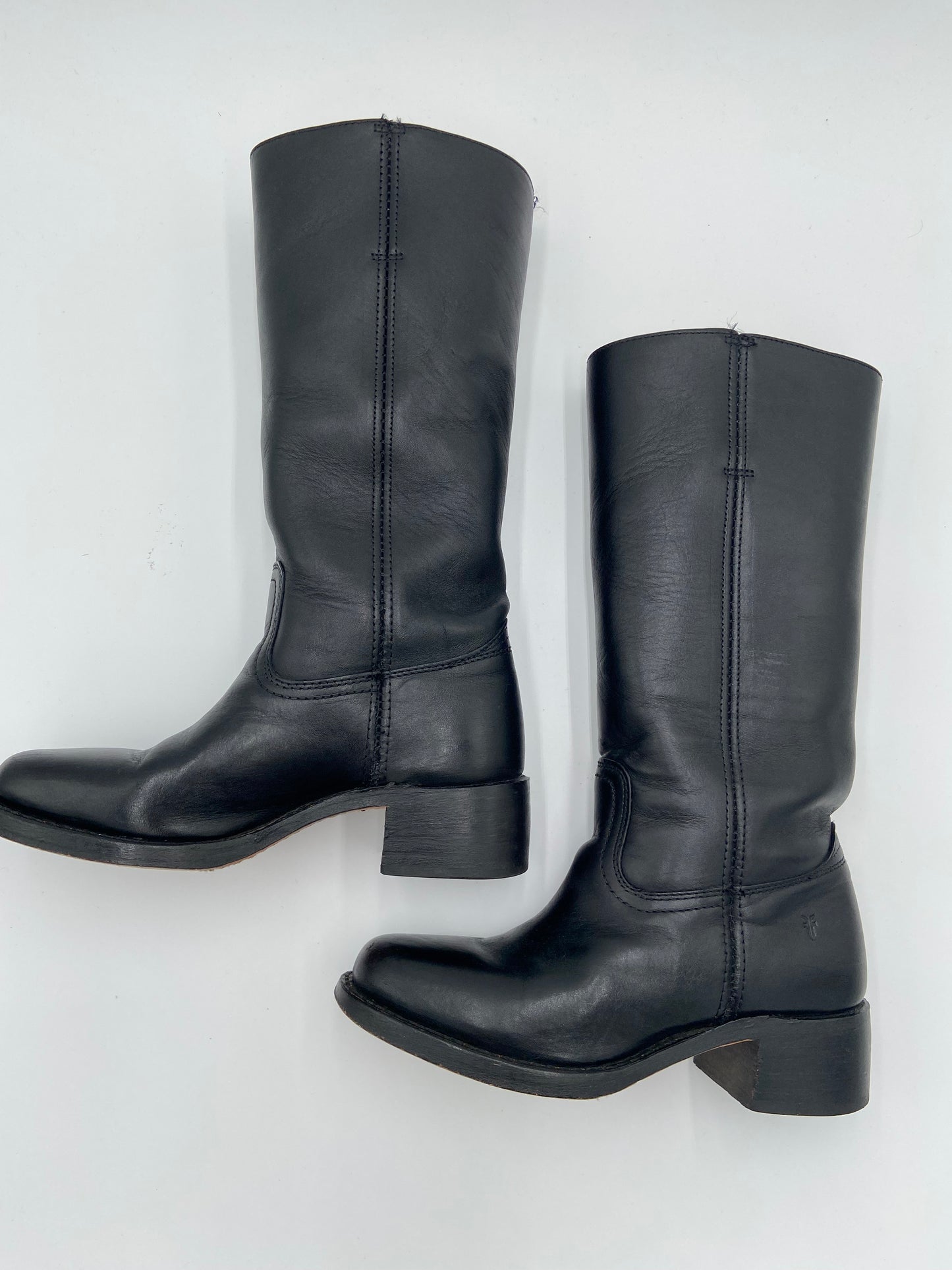 Frye Campus 14L Black Leather Boots size 7.5