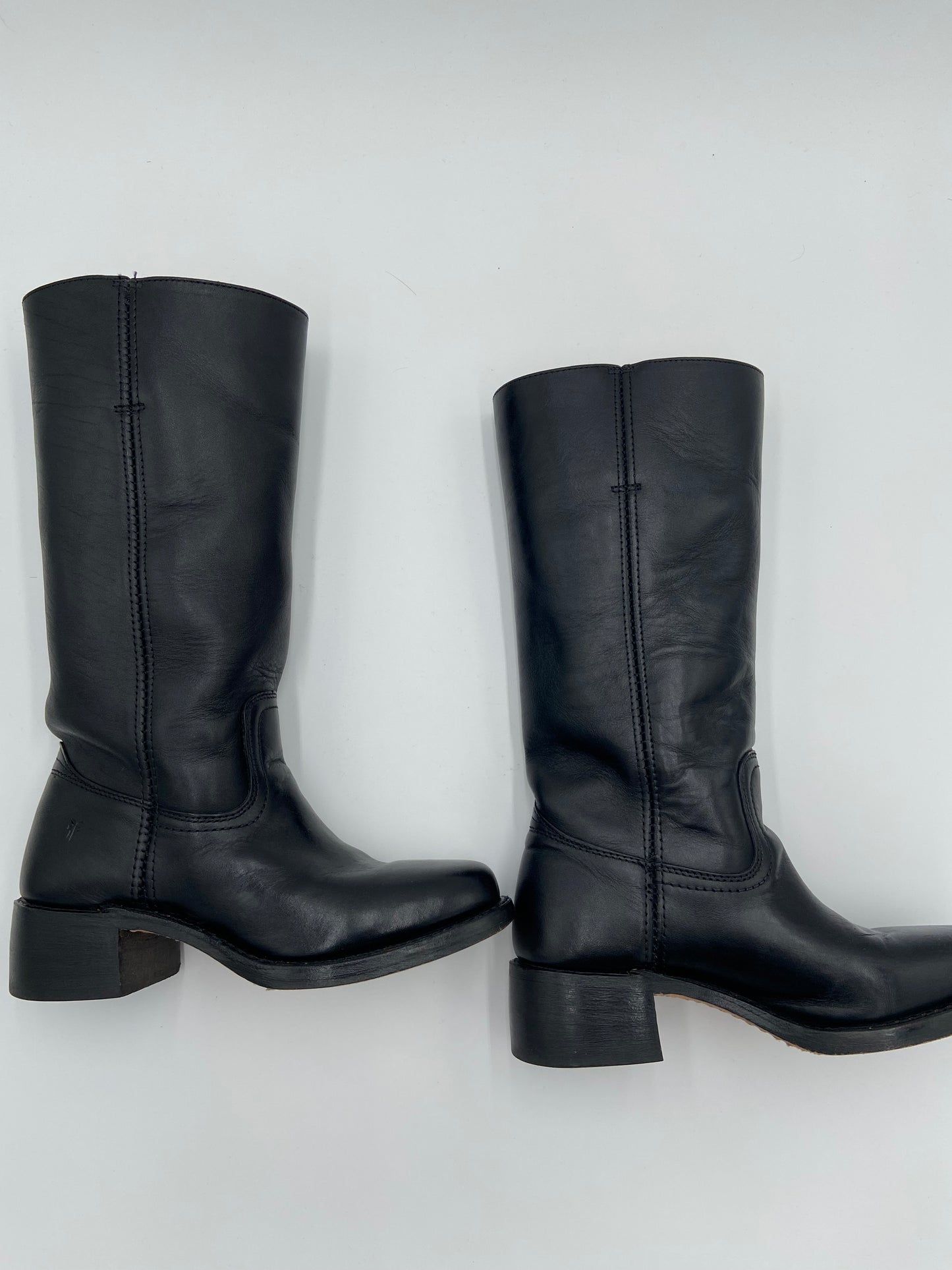 Frye Campus 14L Black Leather Boots size 7.5