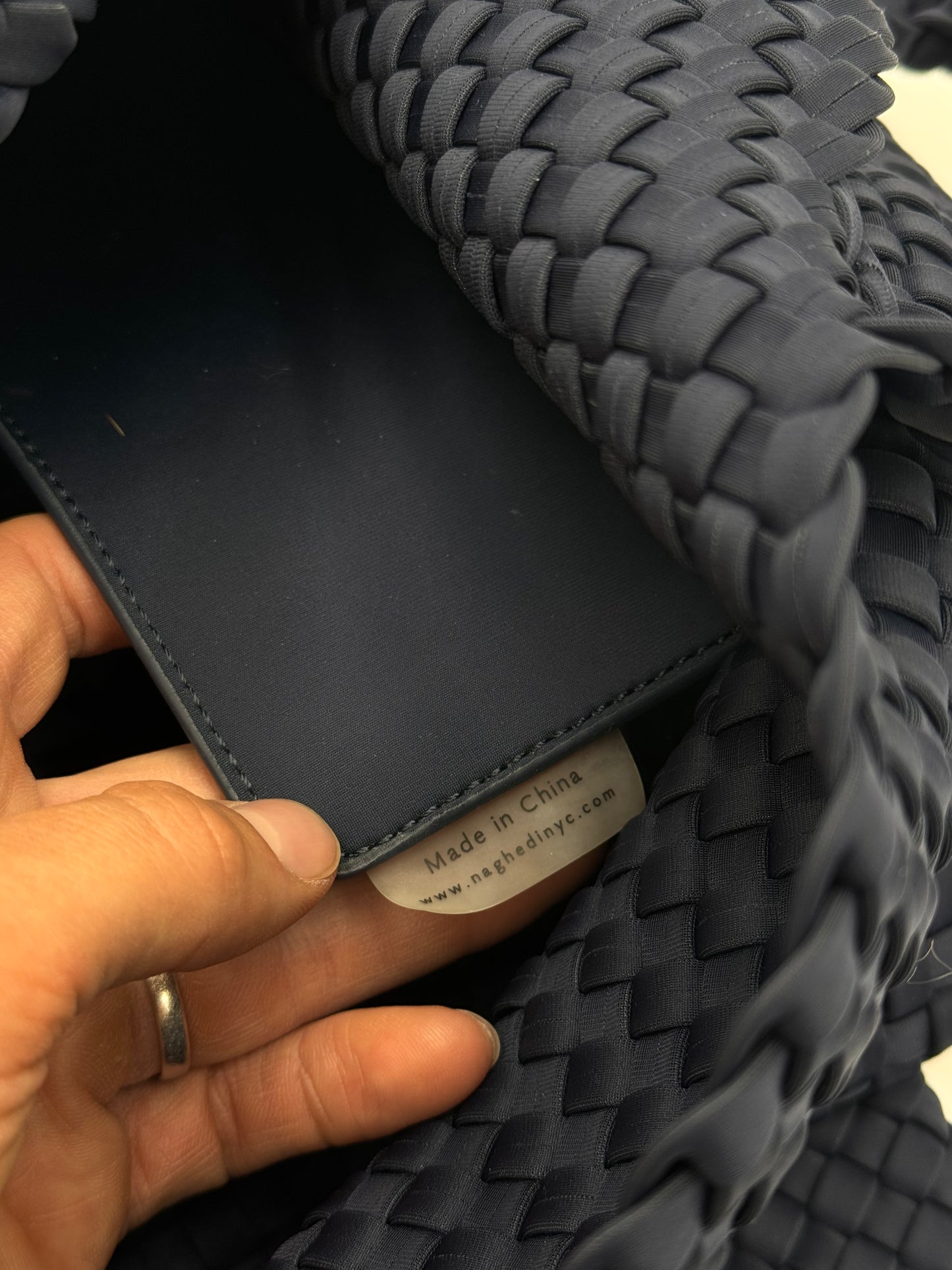Naghedi St. Barths Medium Tote in Ink Blue