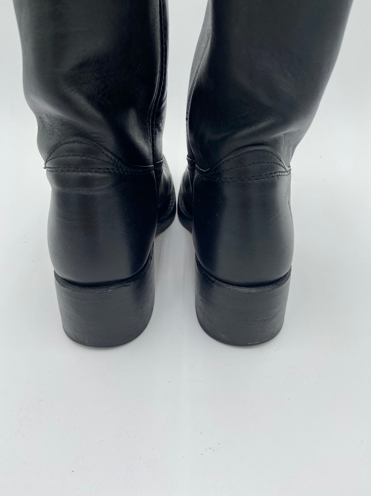 Frye Campus 14L Black Leather Boots size 7.5