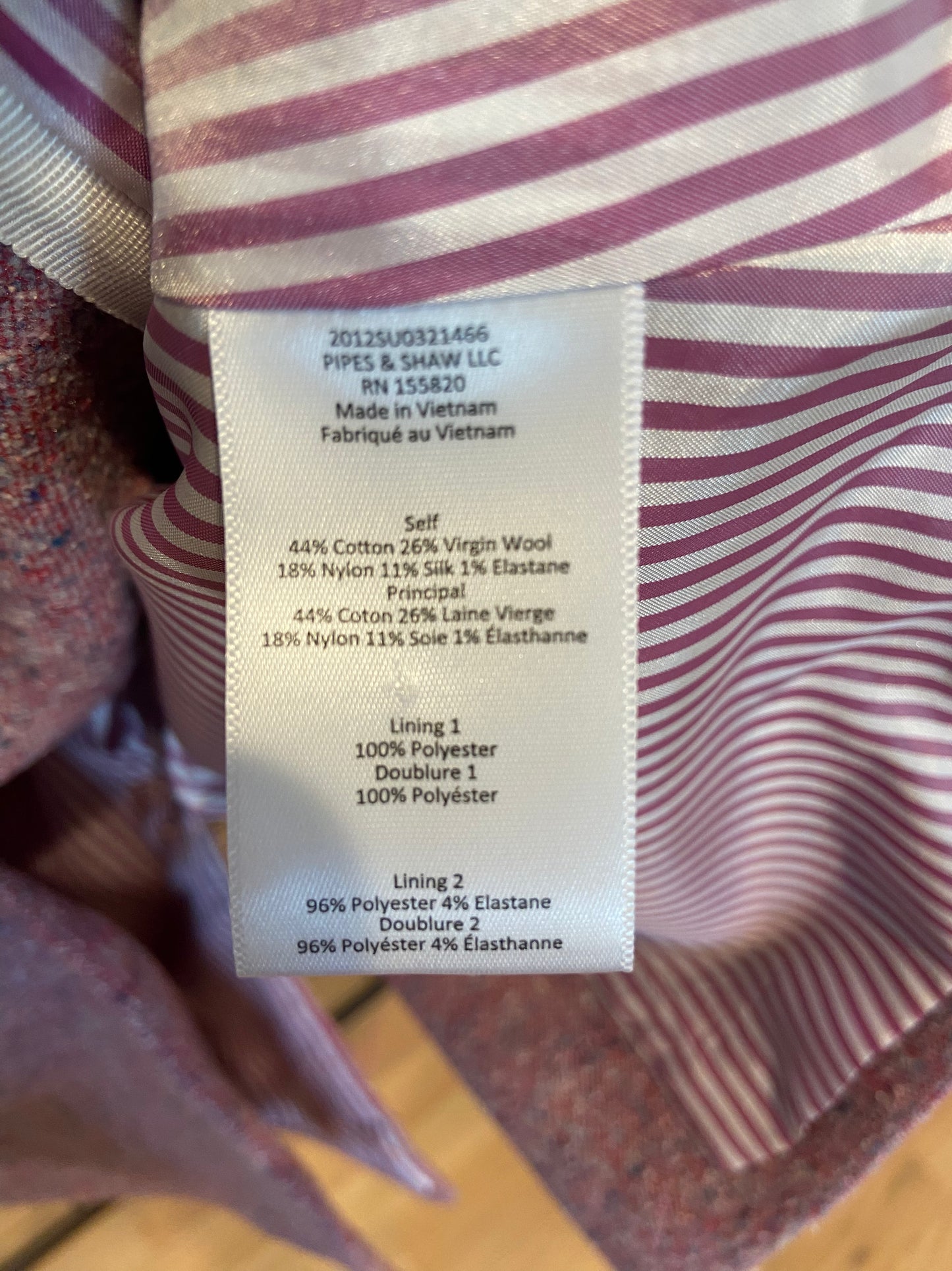 Veronica Beard Beacon Dickey Jacket in Orchid size 8