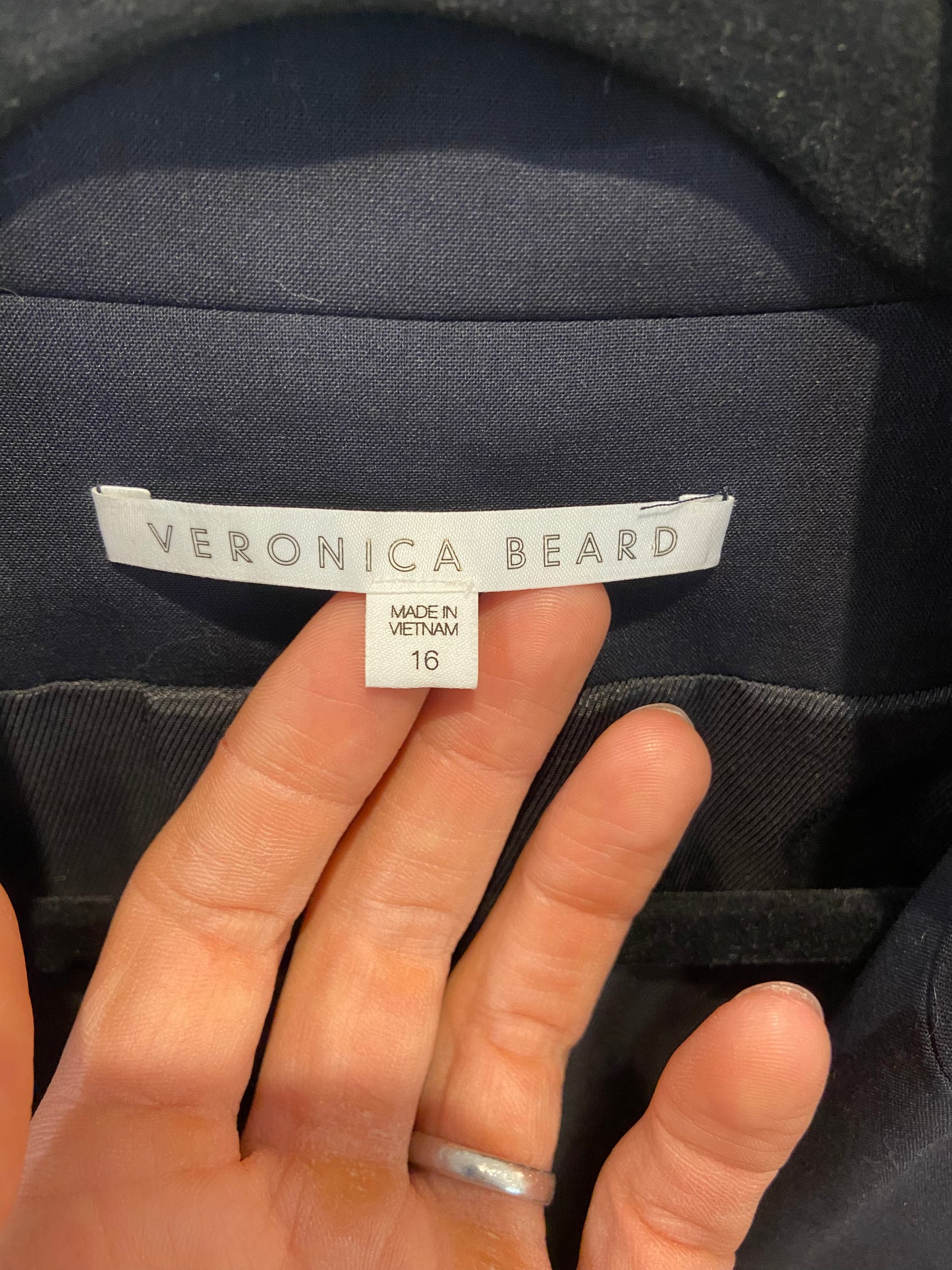 Veronica Beard Classic Dickey Jacket Navy size 16