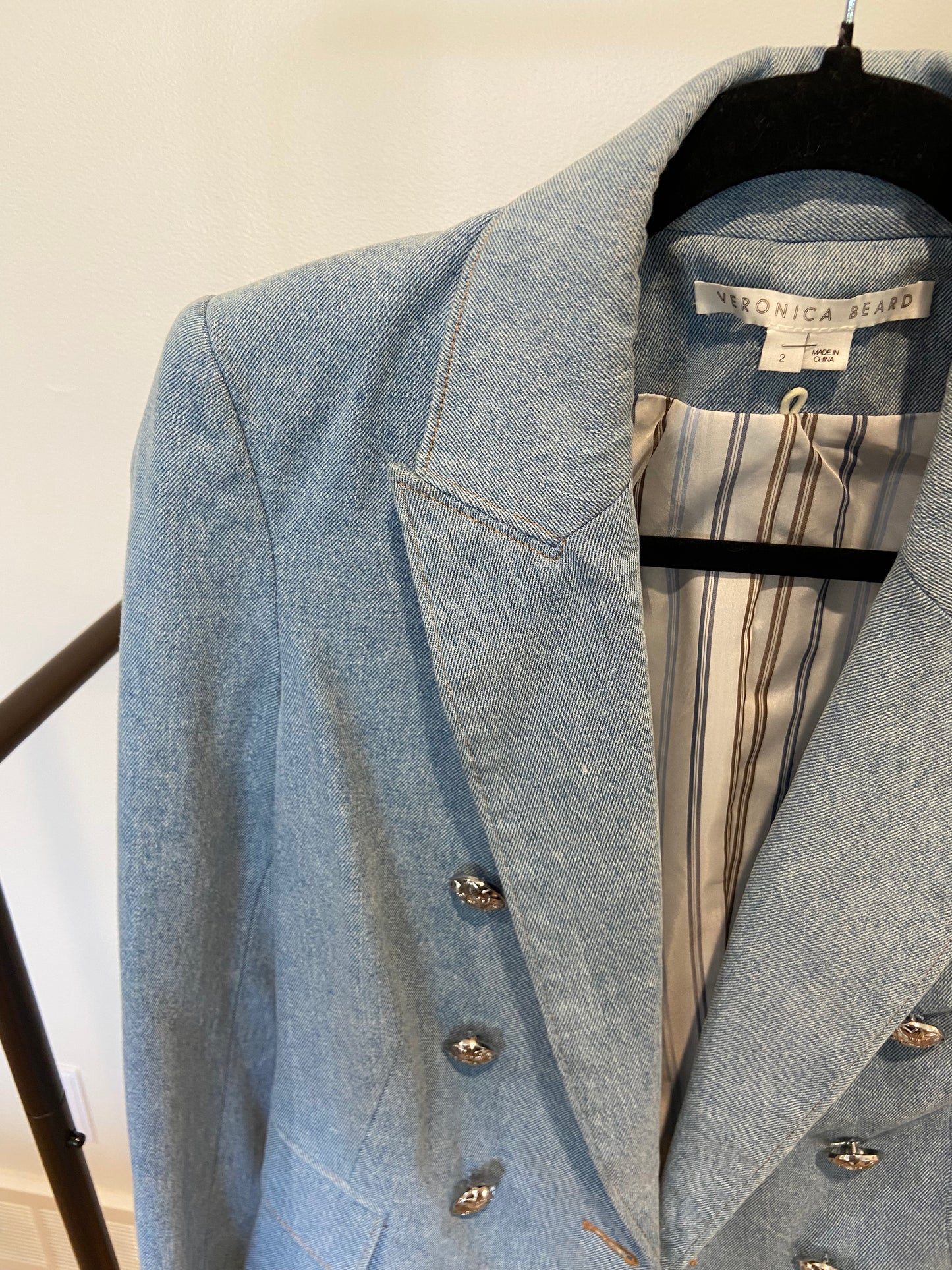Veronica Beard Denim Miller Dickey Jacket size 2