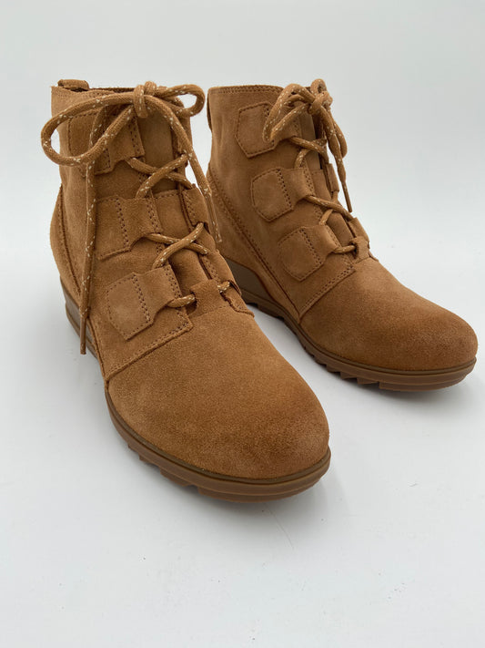 Sorel Evie Suede Waterproof Wedge Boots size 8.5