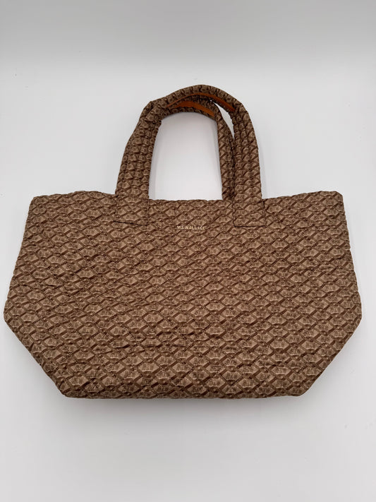 MZ Wallace Medium Metro Tote Deluxe in All Over Monogram Taupe