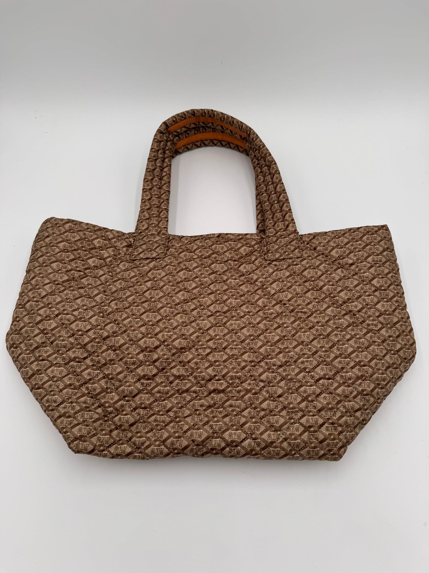 MZ Wallace Medium Metro Tote Deluxe in All Over Monogram Taupe