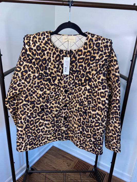 Loeffler Randall James Collared Quilted Jacket size M