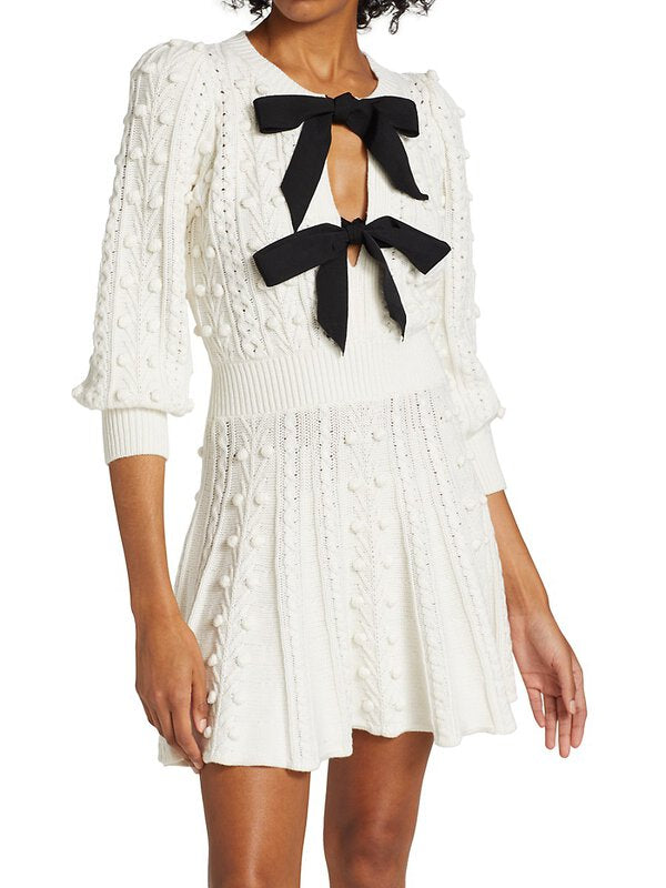 Alice and Olivia Kitty Puff Sleeve Mini Dress size XS