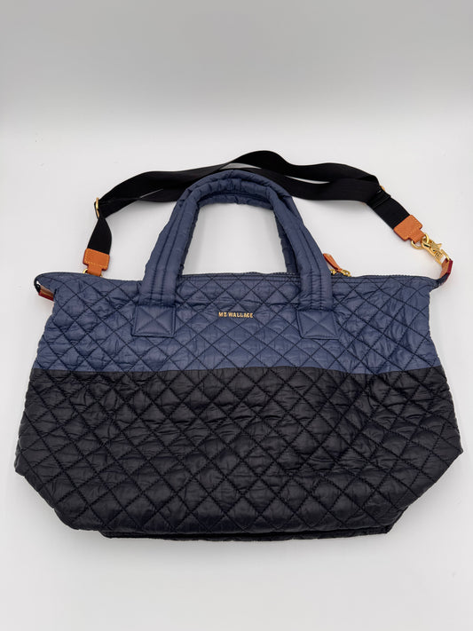 MZ Wallace x ABS Medium Sutton Tote Deluxe in Navy / Black