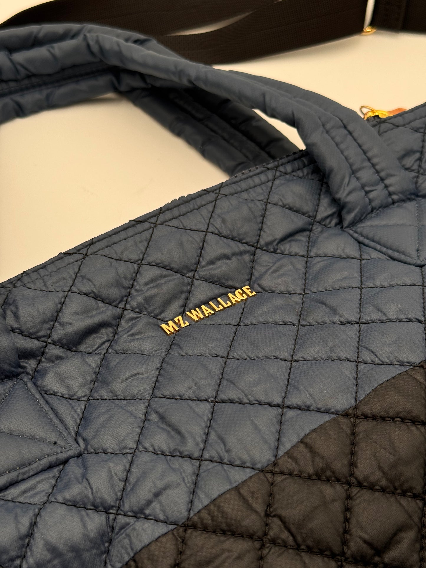 MZ Wallace x ABS Medium Sutton Tote Deluxe in Navy / Black