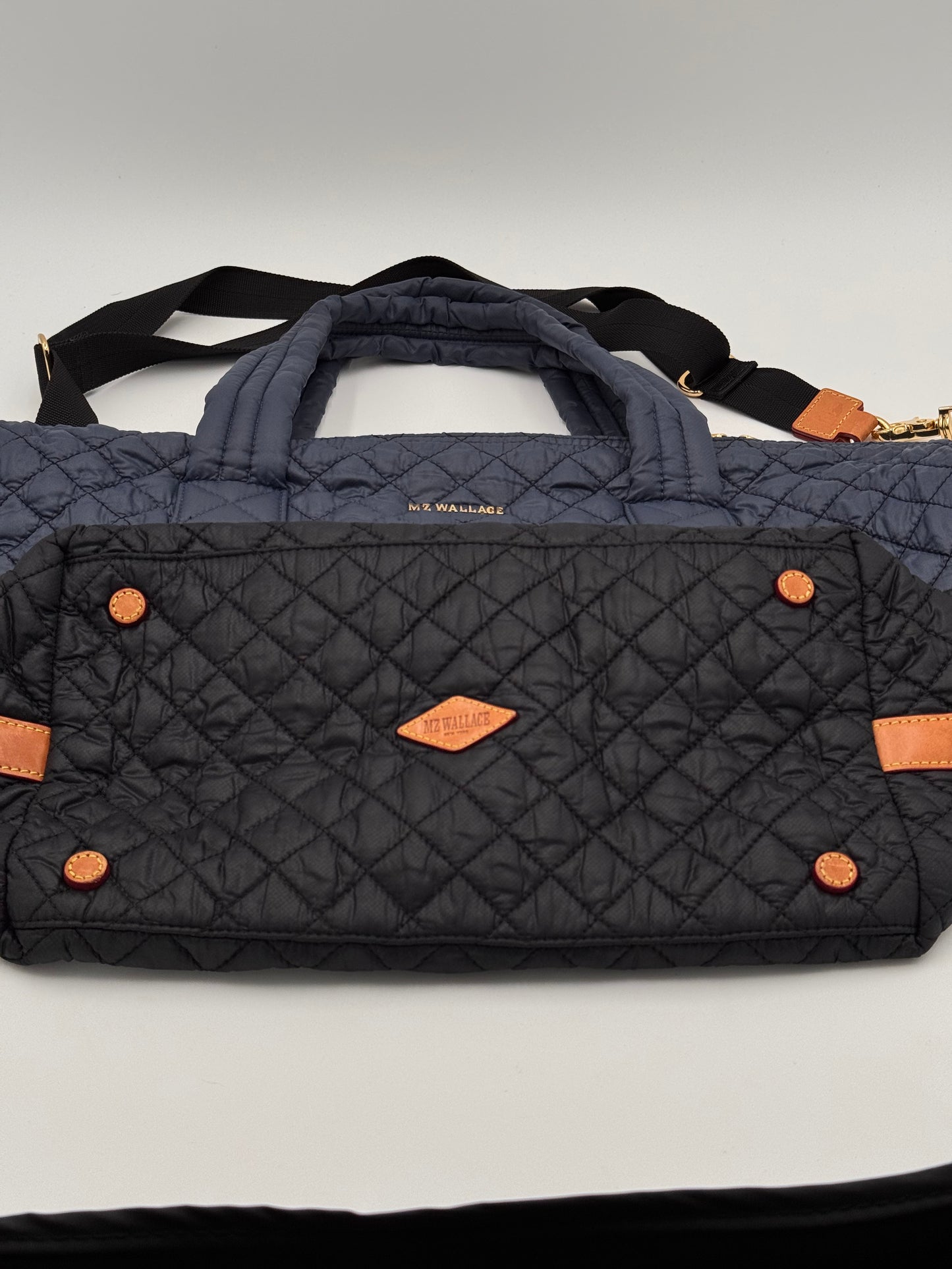 MZ Wallace x ABS Medium Sutton Tote Deluxe in Navy / Black