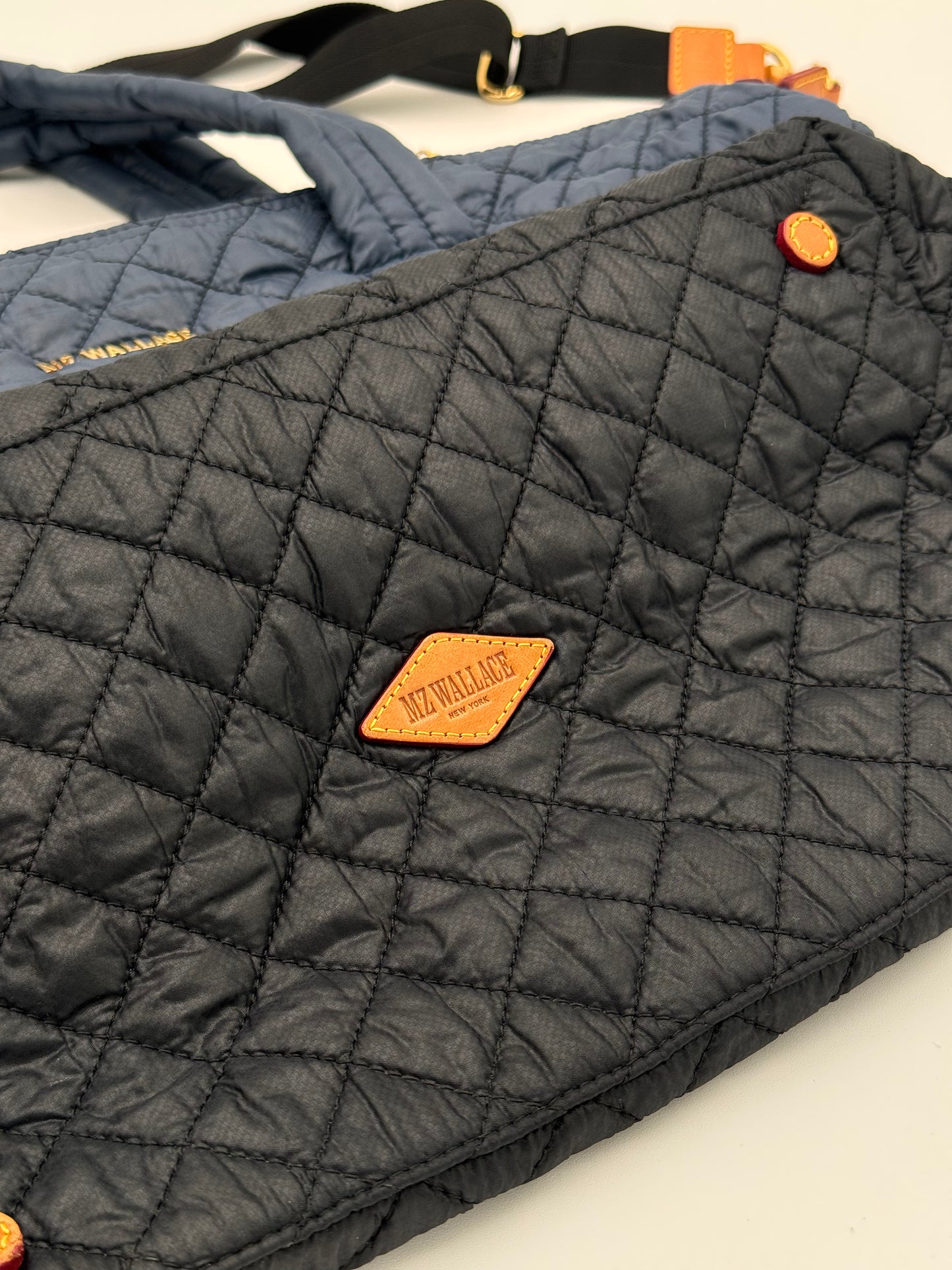 MZ Wallace x ABS Medium Sutton Tote Deluxe in Navy / Black