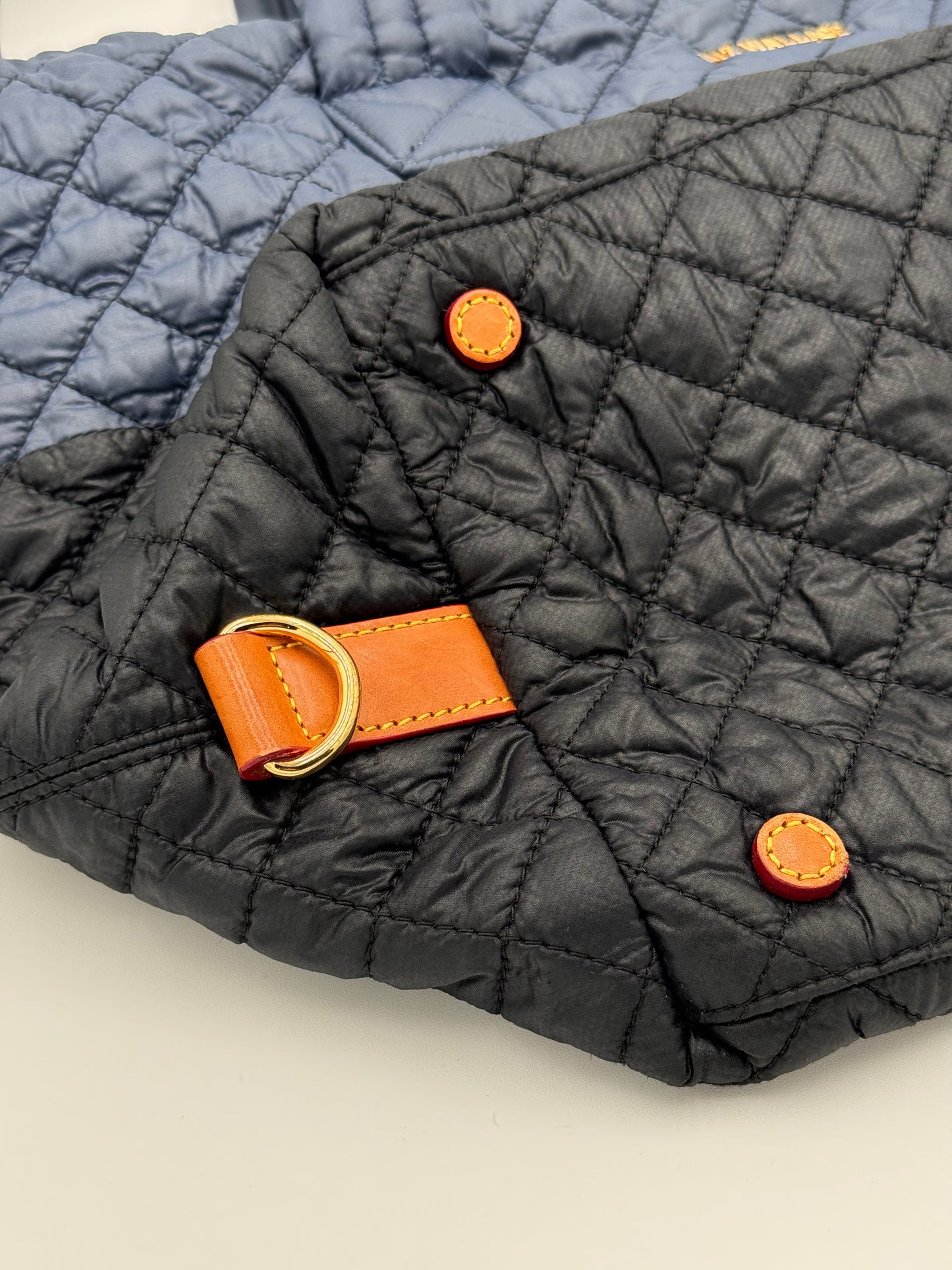 MZ Wallace x ABS Medium Sutton Tote Deluxe in Navy / Black