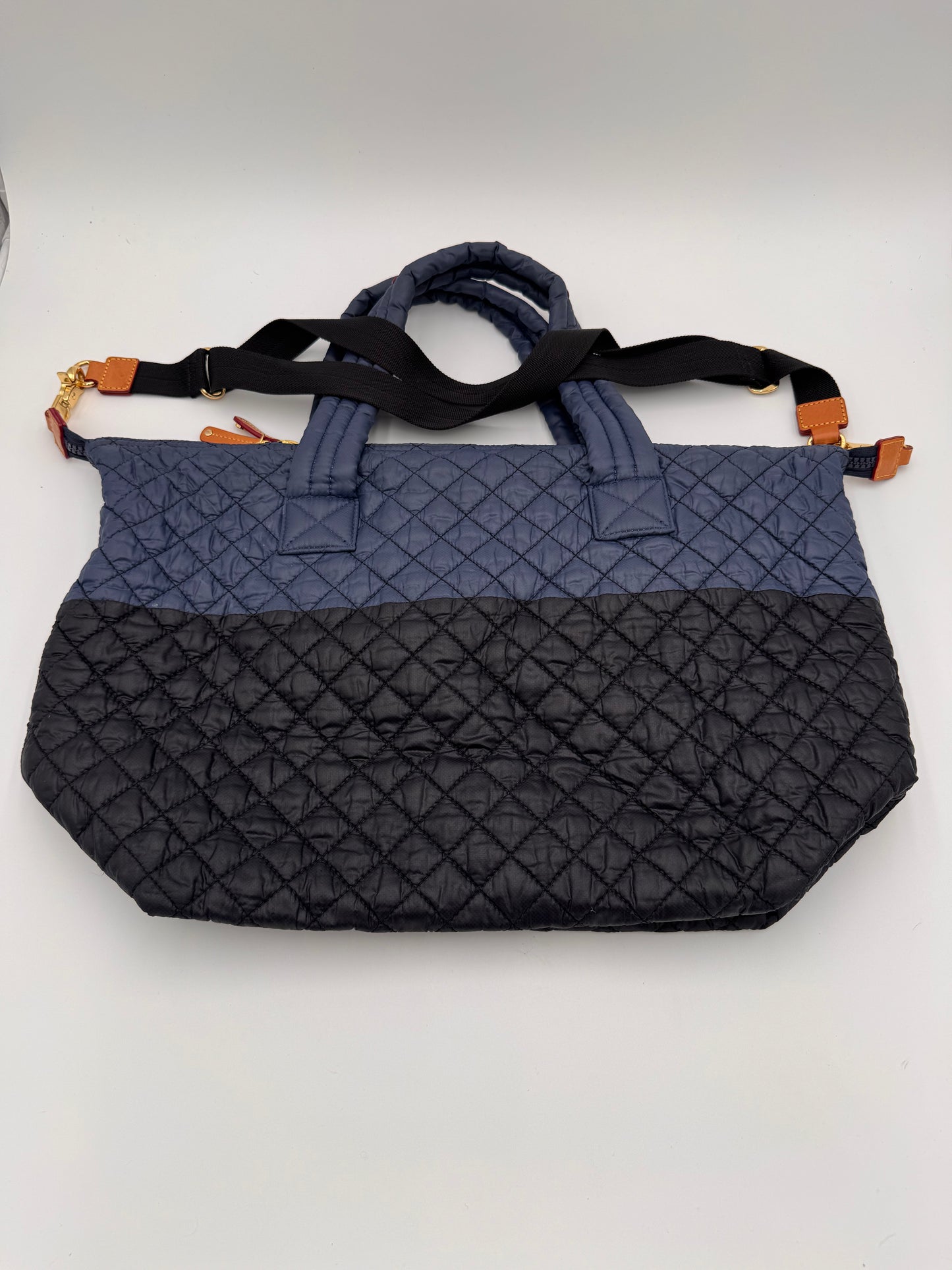 MZ Wallace x ABS Medium Sutton Tote Deluxe in Navy / Black