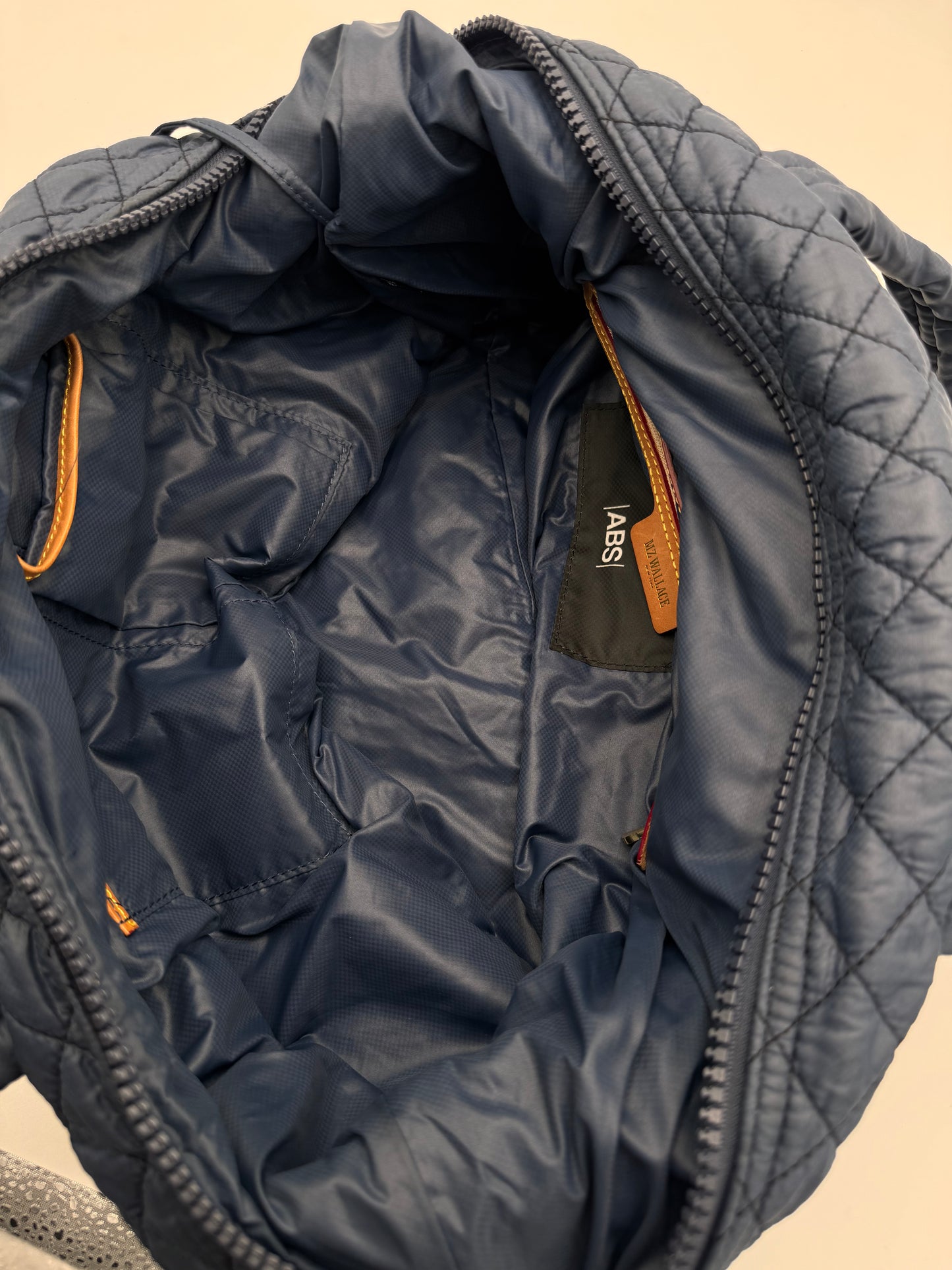 MZ Wallace x ABS Medium Sutton Tote Deluxe in Navy / Black