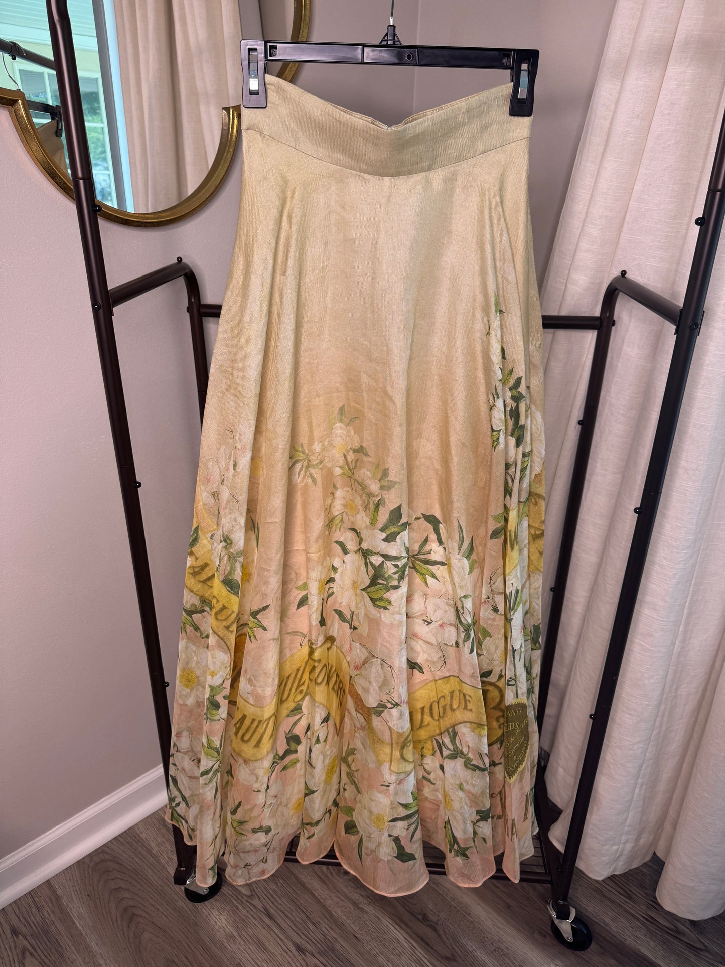 ZIMMERMANN Coaster Floral Maxi Skirt size US 2P