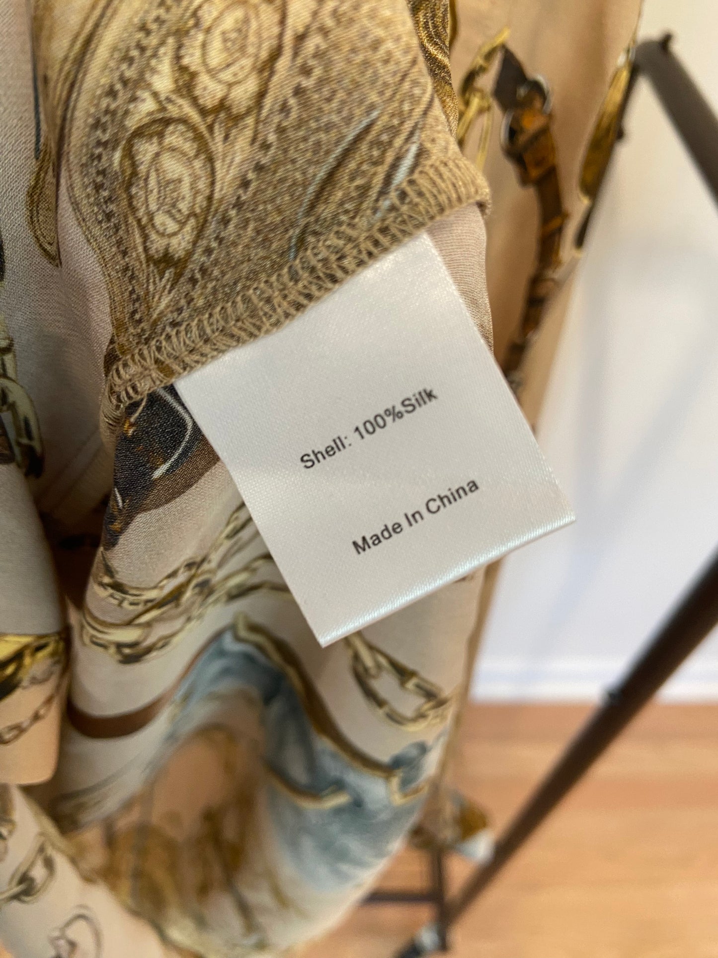 L'Agence Nina Silk Blouse in Dark Cappuccino Equestrian size XS