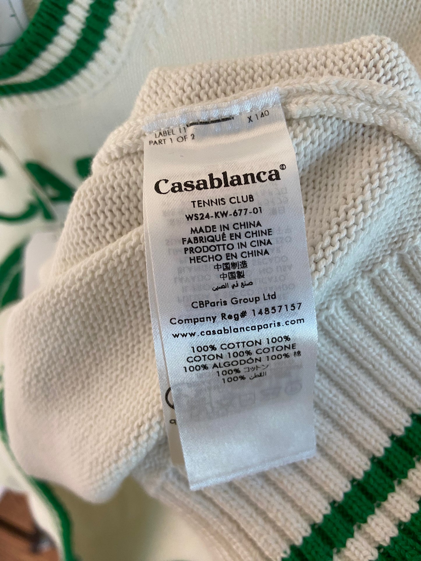 Casablanca Heart Embroidered Sweater size S