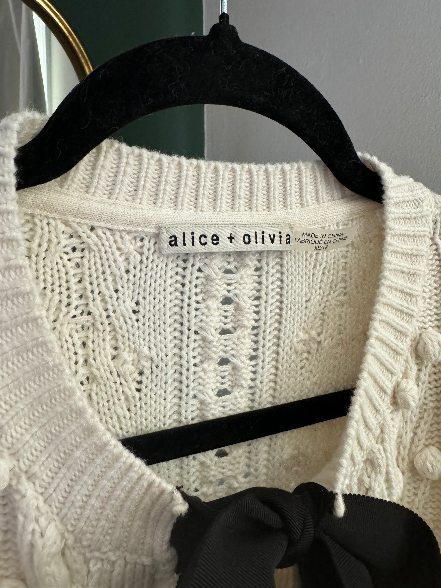 Alice and Olivia Kitty Puff Sleeve Mini Dress size XS