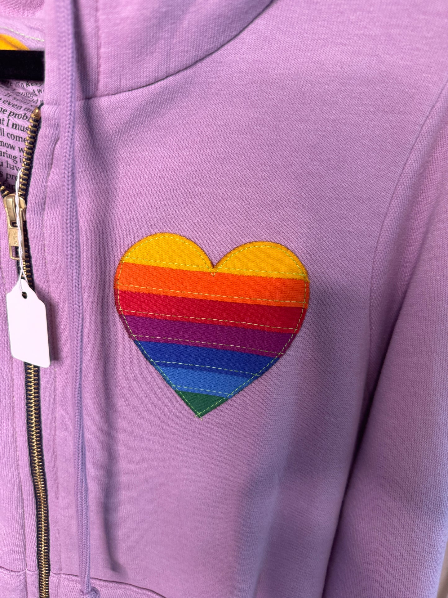 Aviator Nation Heart Stitch Full Zip Jacket size S