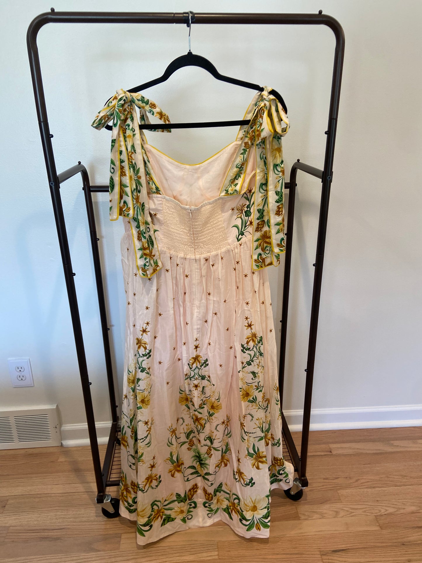 Farm Rio Botanical Beauty Laces Cup Midi Dress size XL