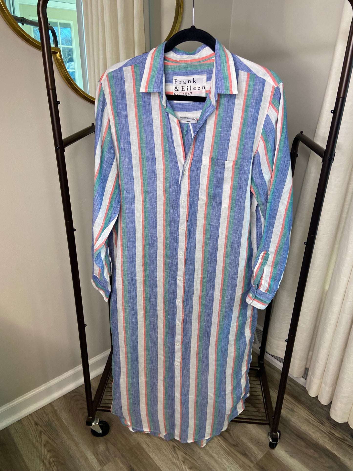 Frank and Eileen Rory Linen Midi Dress size M