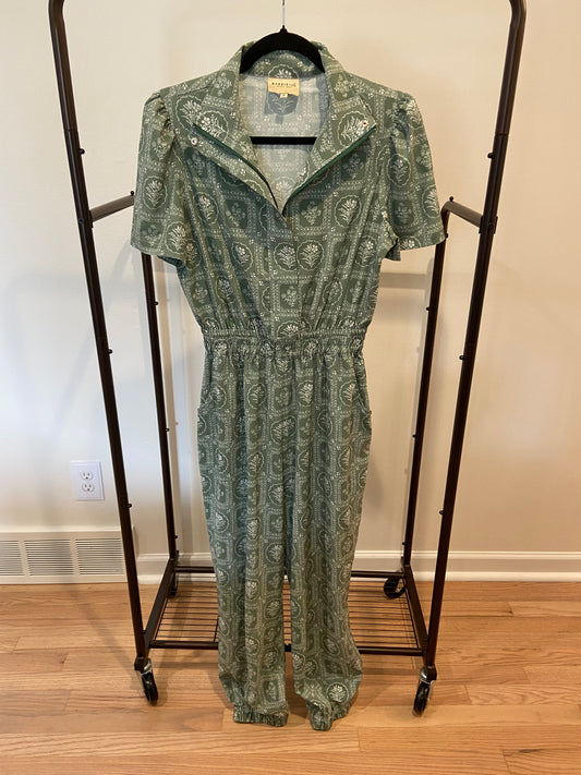 Byrdie On The Tee Green Jumpsuit size S